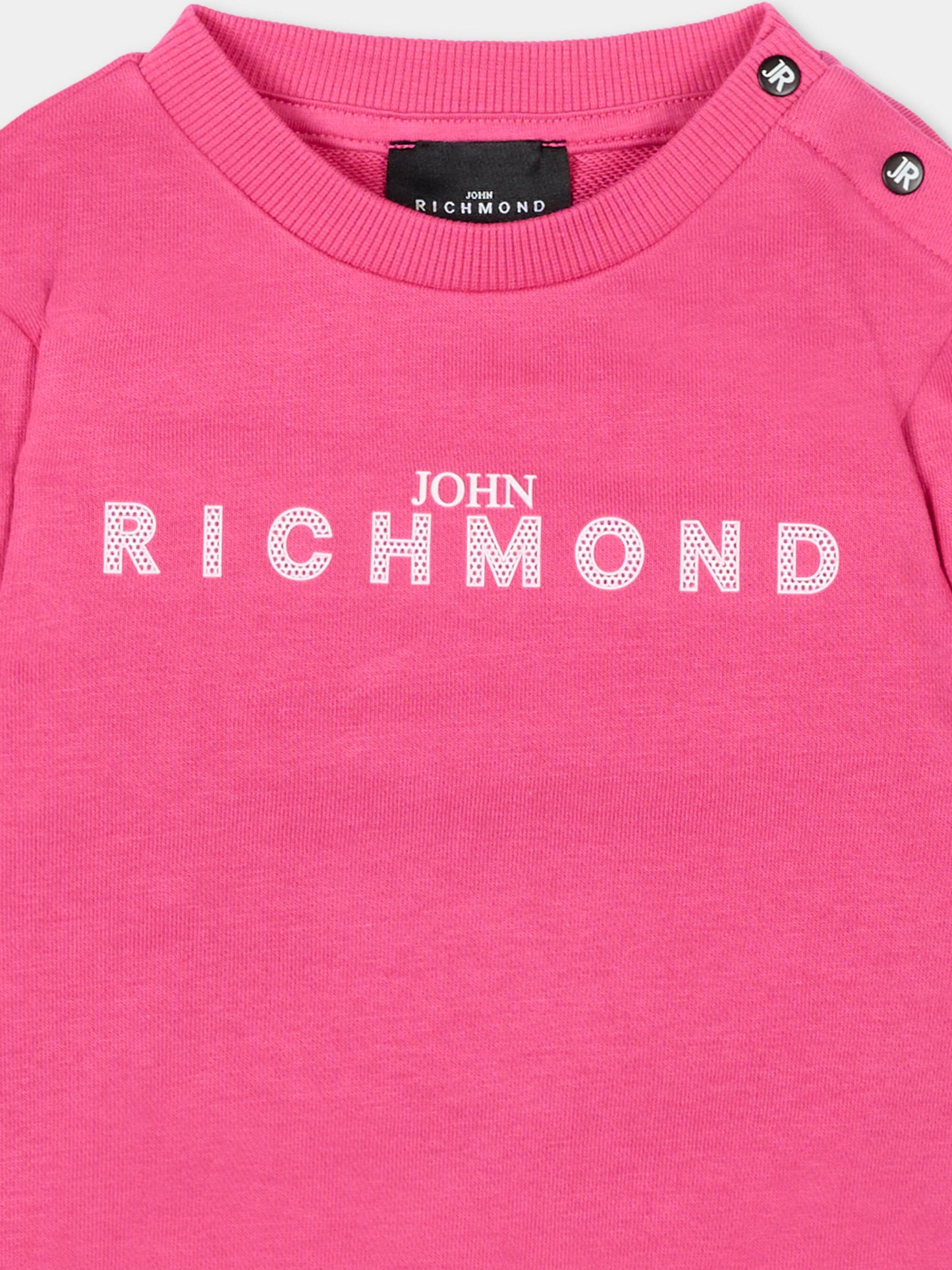 Felpa fucsia per neonata con logo,Richmond,RIP26036FE FUCHSIA PURPLE
