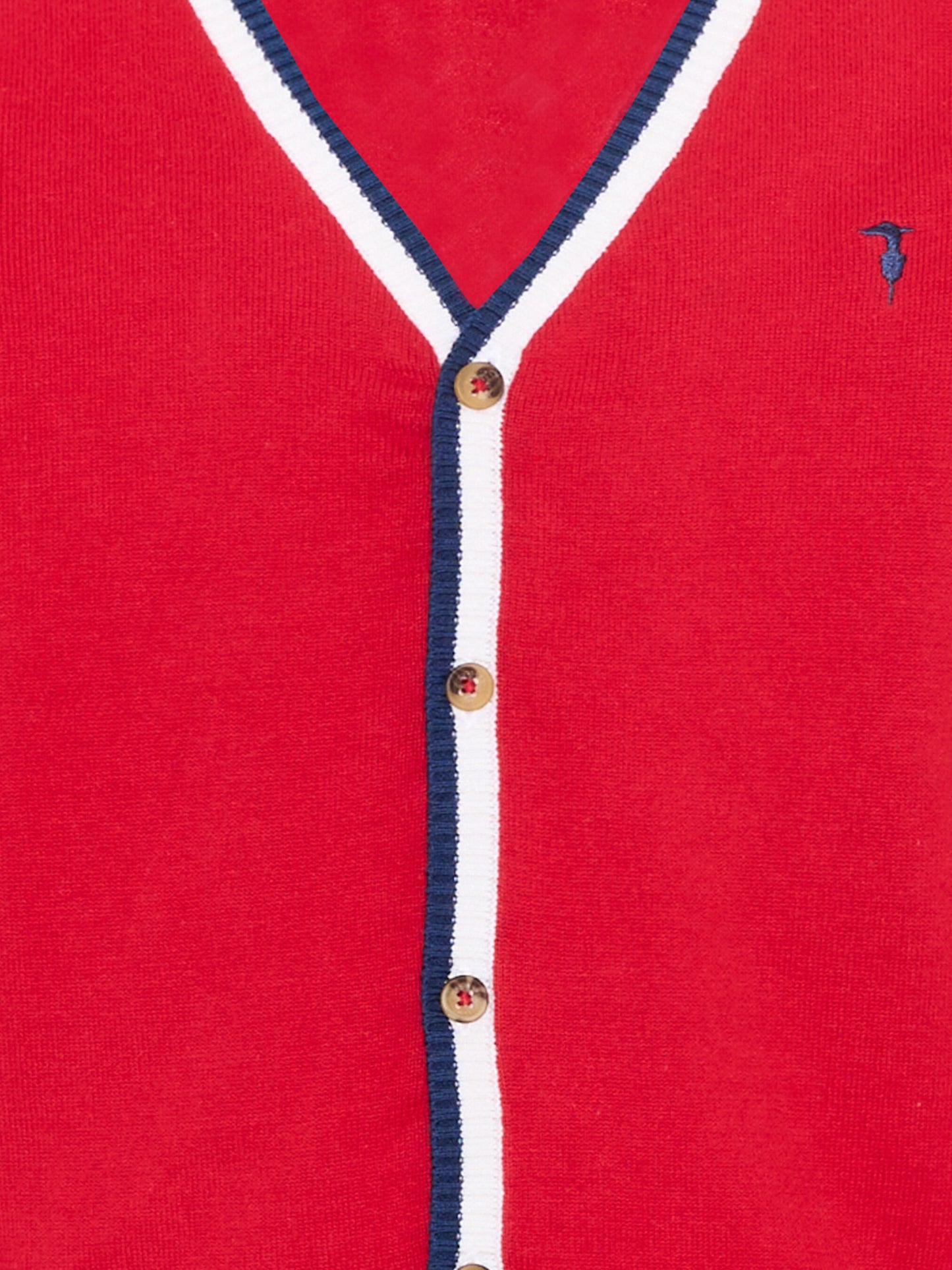 Cardigan rosso per bambino con levriero,Trussardi Junior,TIP26007CD RED LYCHEE
