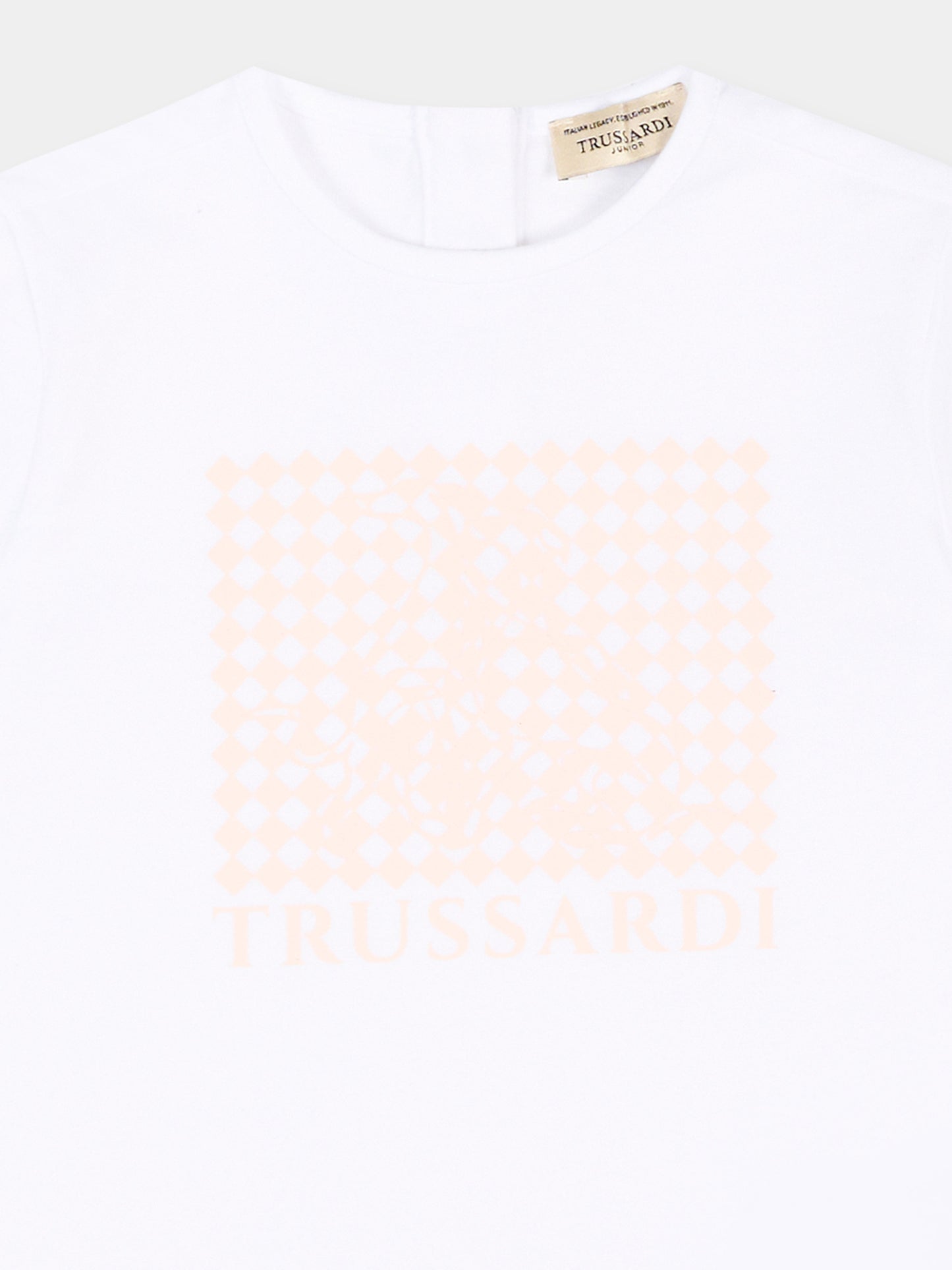 T-shirt bianca per neonata con logo,Trussardi Junior,TIP26134TS WHITE