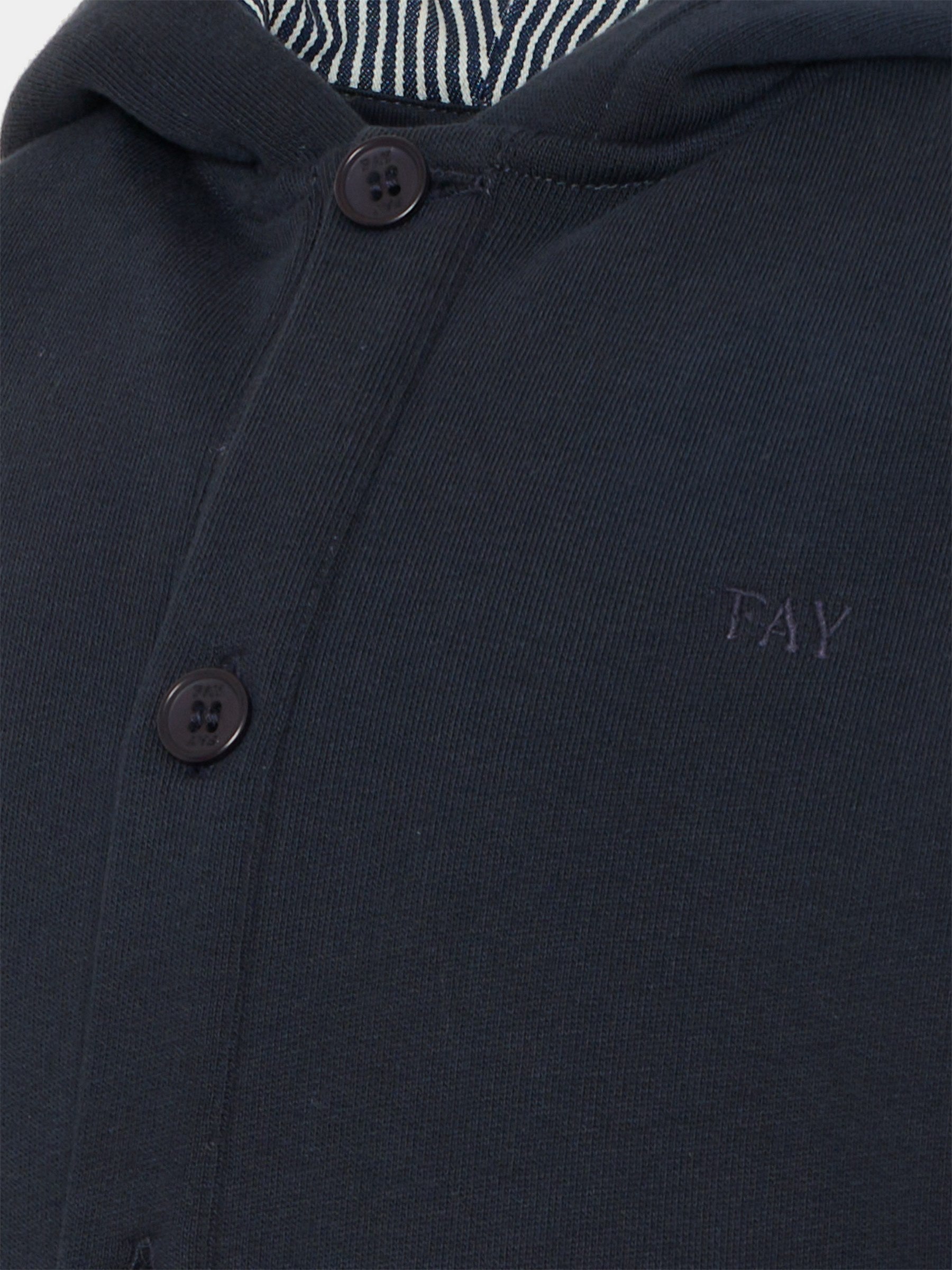 Felpa blu per bambino con logo ricamato,Fay Kids,FU4P10 Z1174 635