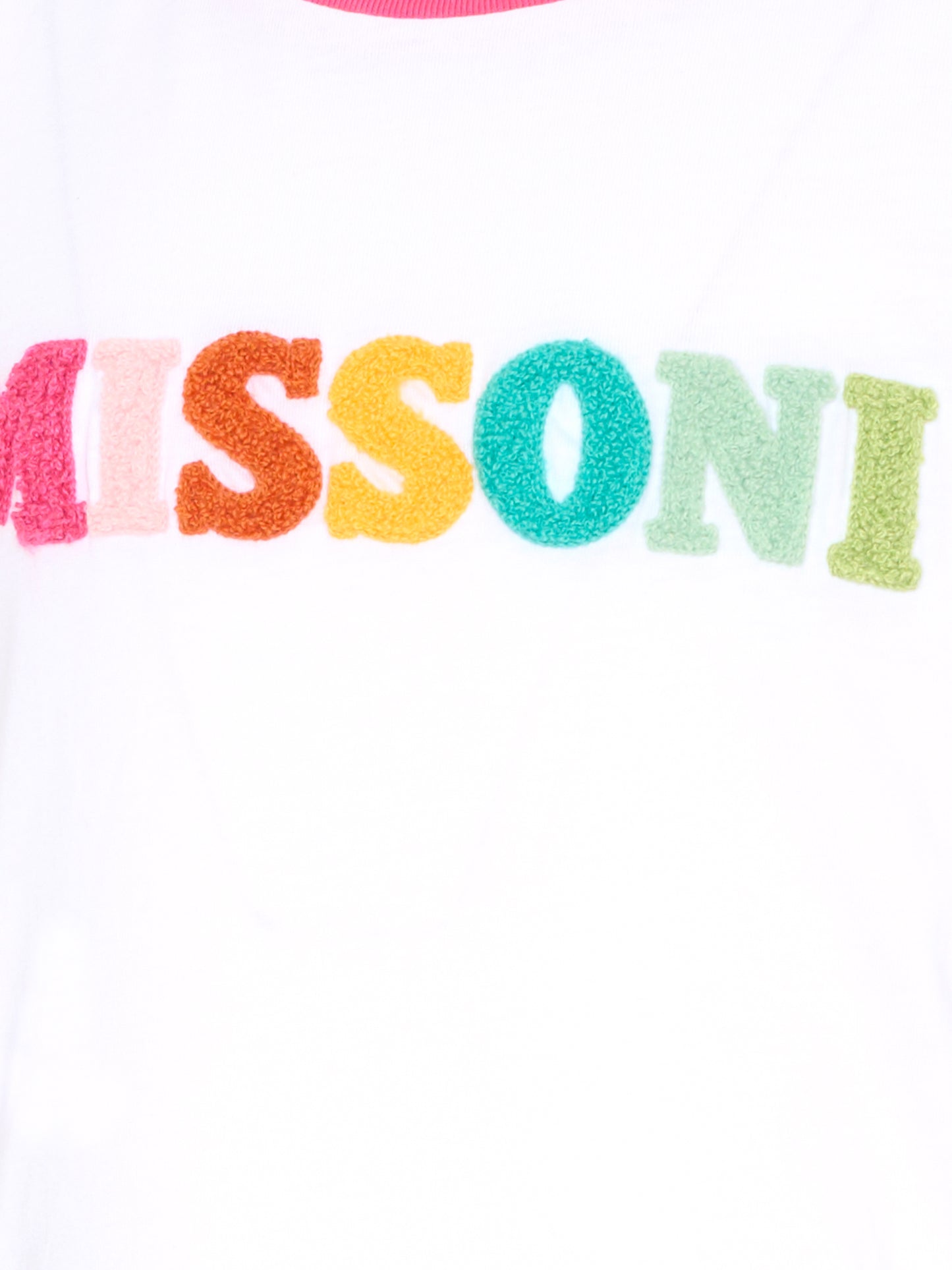 Vestito bianco per bambina con logo,Missoni,MU1A51 Z0082 100