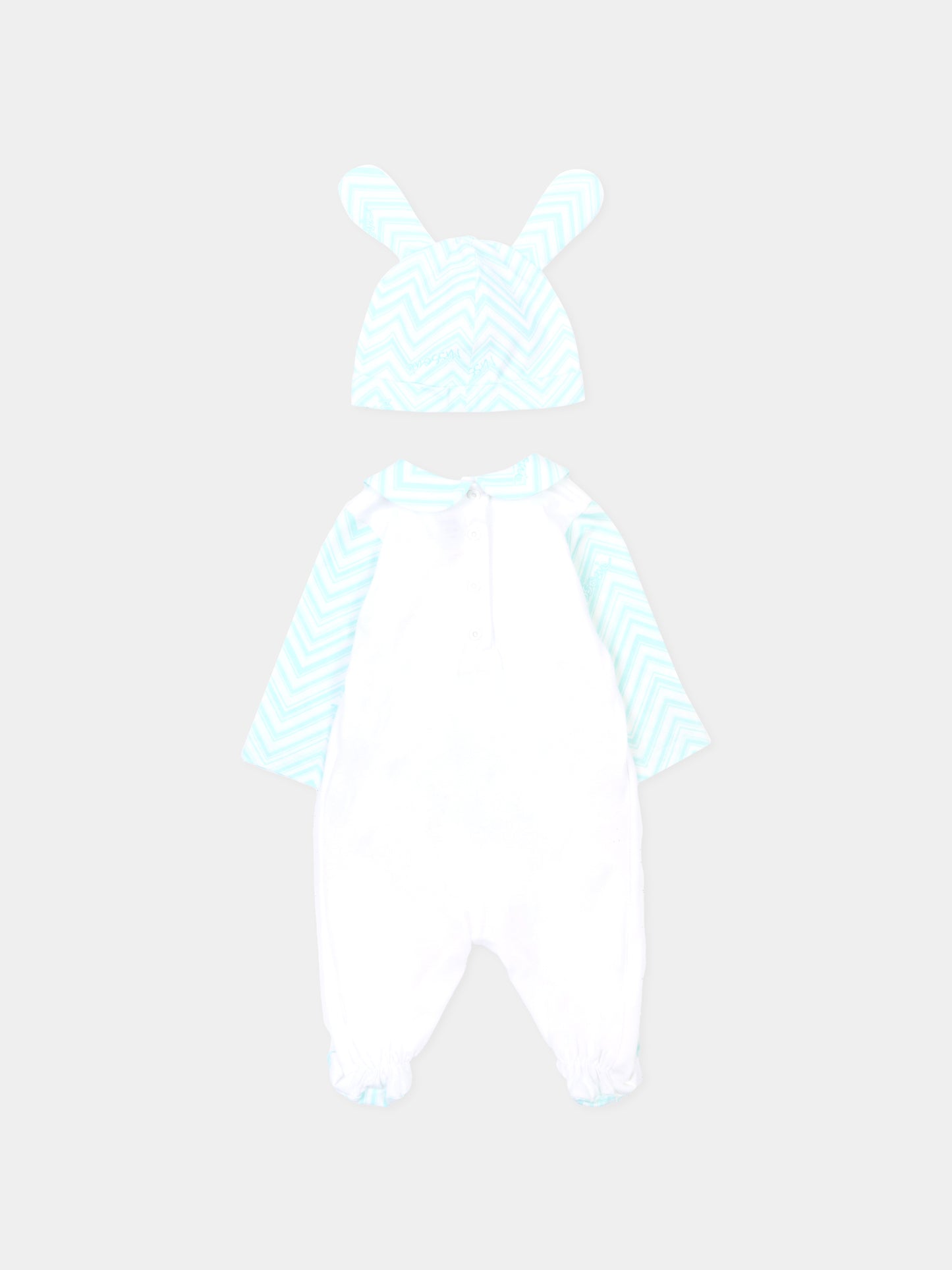 Set bianco per neonati con logo,Missoni,MUB530 J0177 100RS