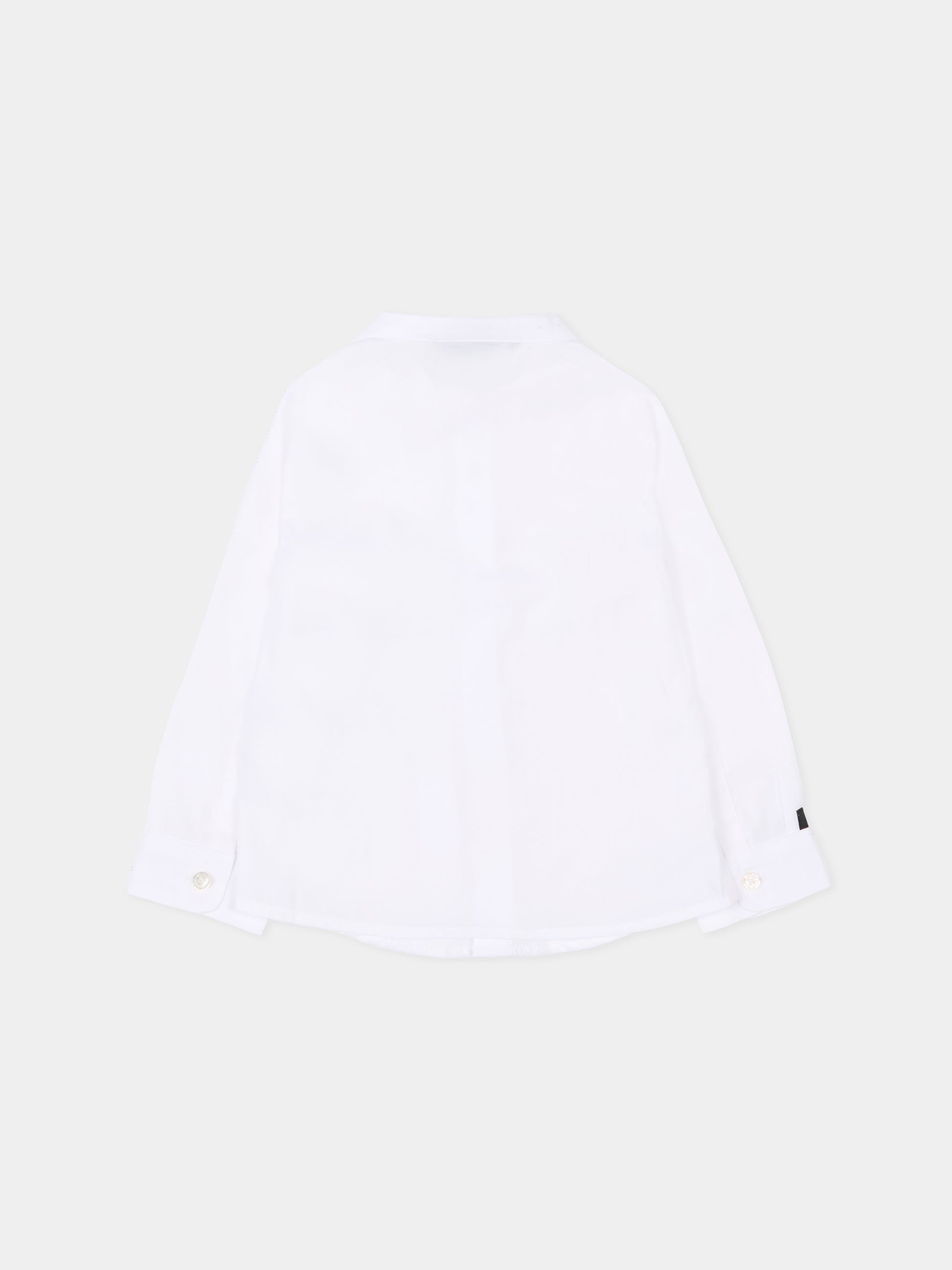 Camicia bianca per neonato con logo,Balmain Kids,BS5510 P0013 100