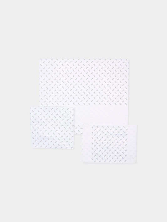 Set lenzuola bianco per neonato con logo,Fay Kids,FS0510 P0136 100BL