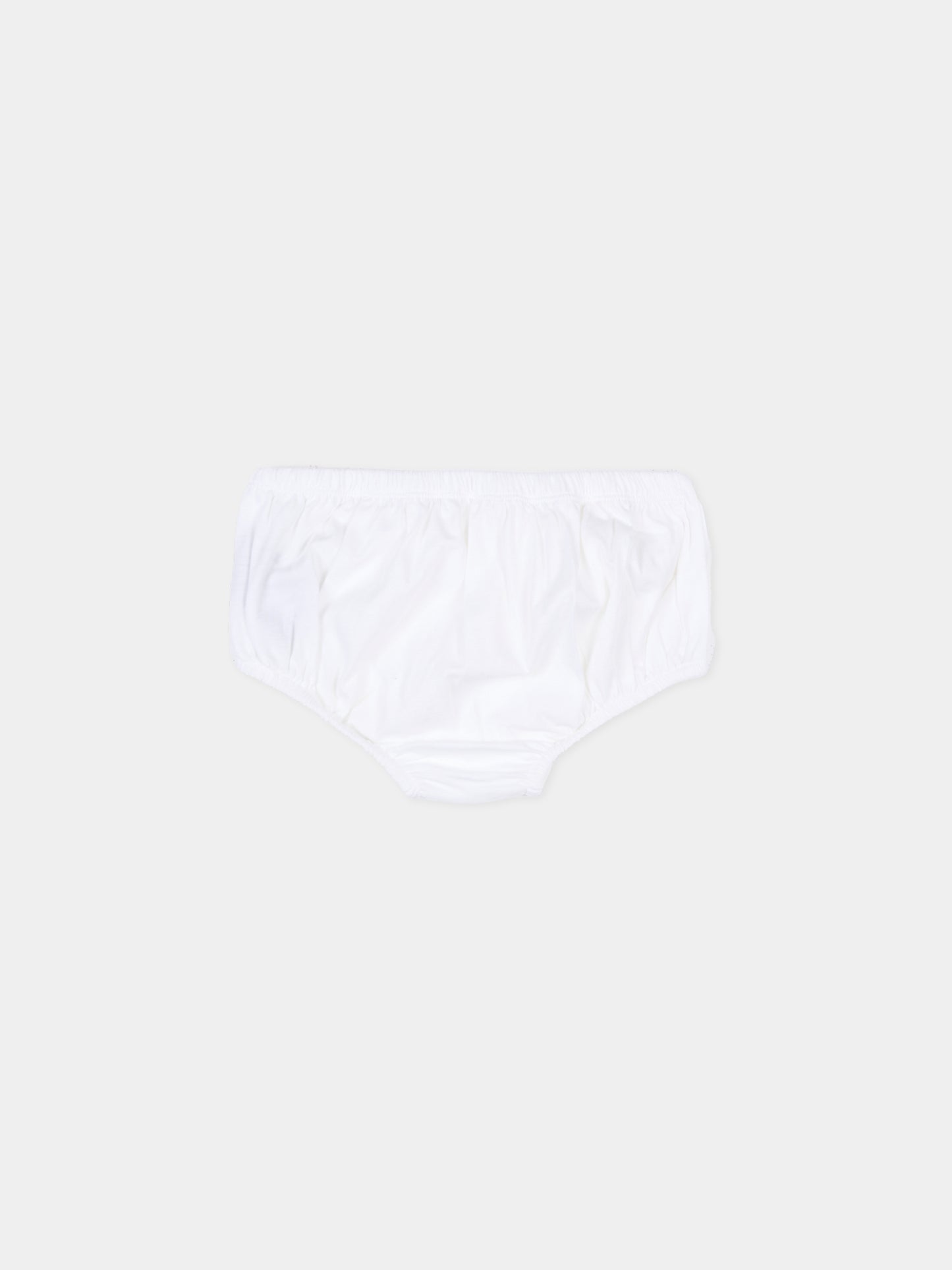 Vestito bianco per neonata con logo,Balmain Kids,BT1010 Z0057 100