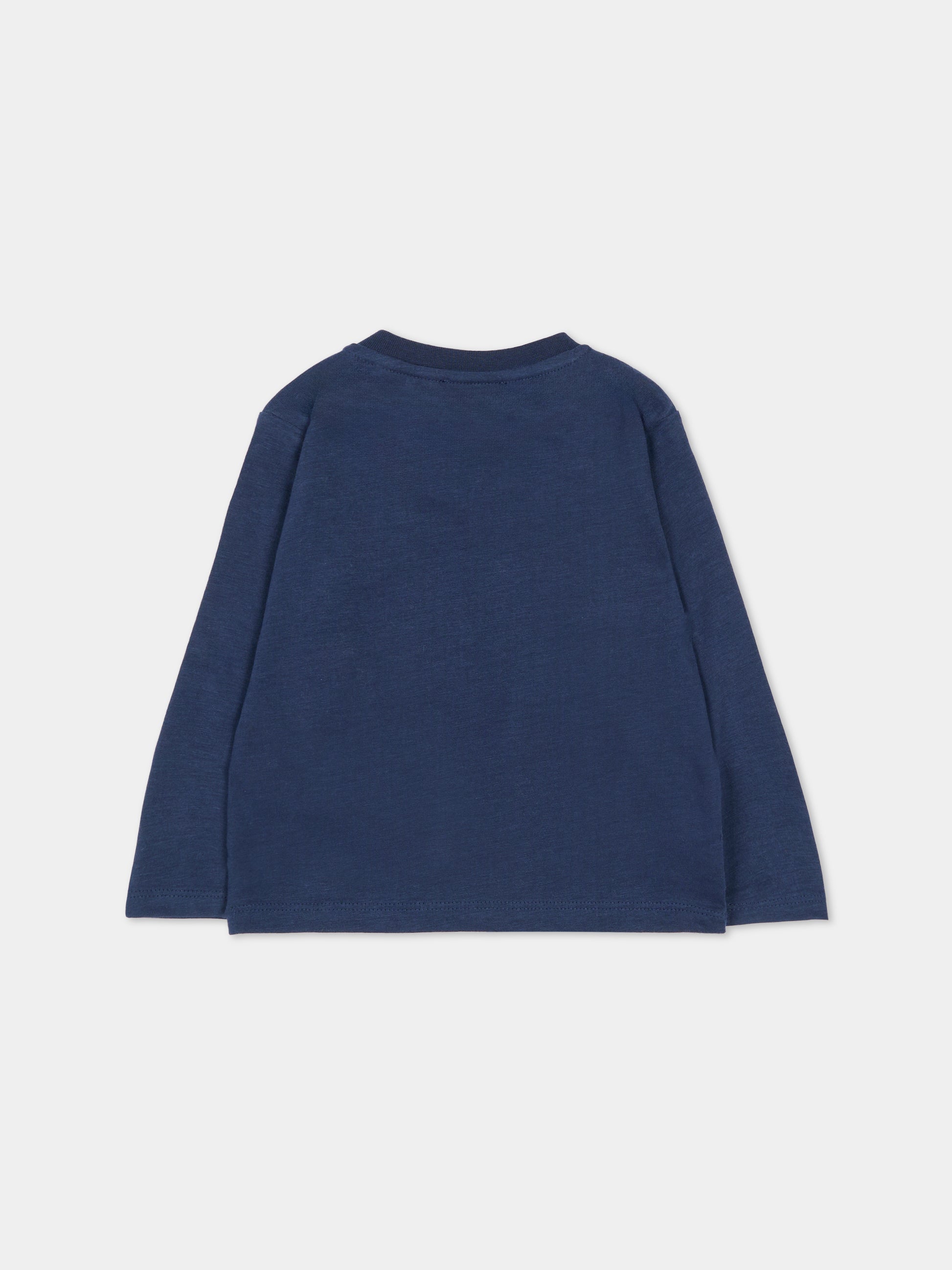 T-shirt blu per neonato con logo,Fay Kids,FT8500 Z0761 667