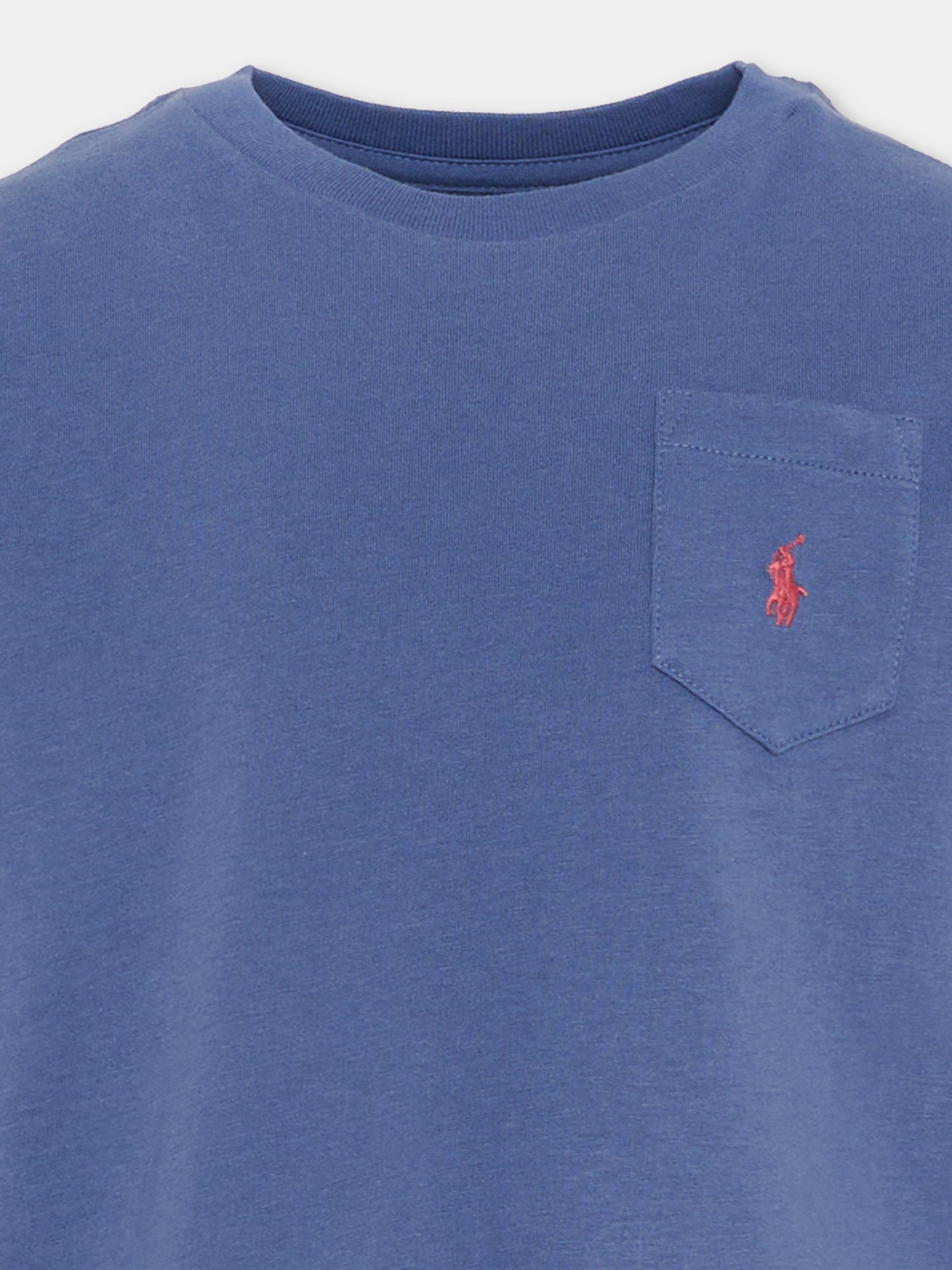 T-Shirt blu per bambino con Pony,Ralph Lauren Kids,970333506