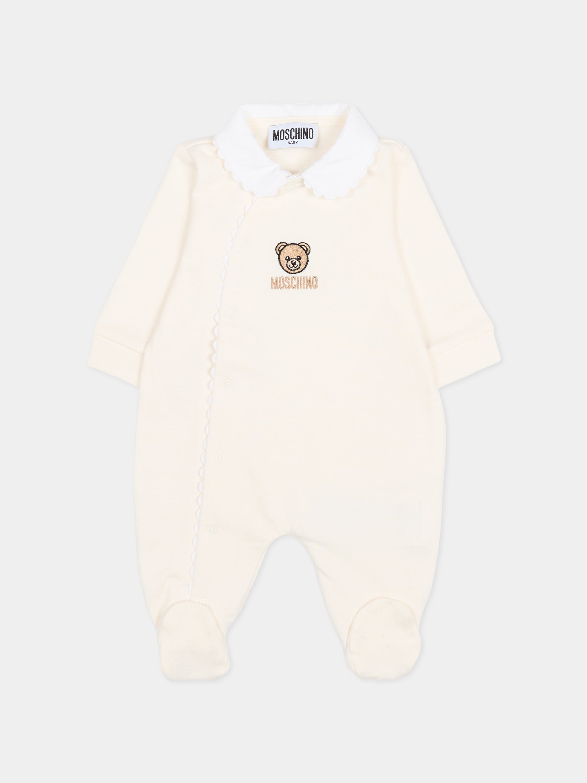 Tutina avorio per neonati con Teddy Bear,Moschino Kids,MUY08N LCA60 10063