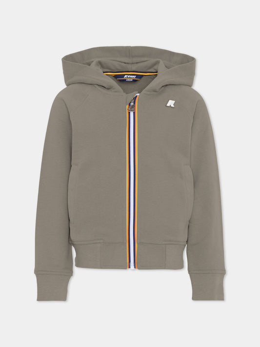 Green sweatshirt for boy with logo