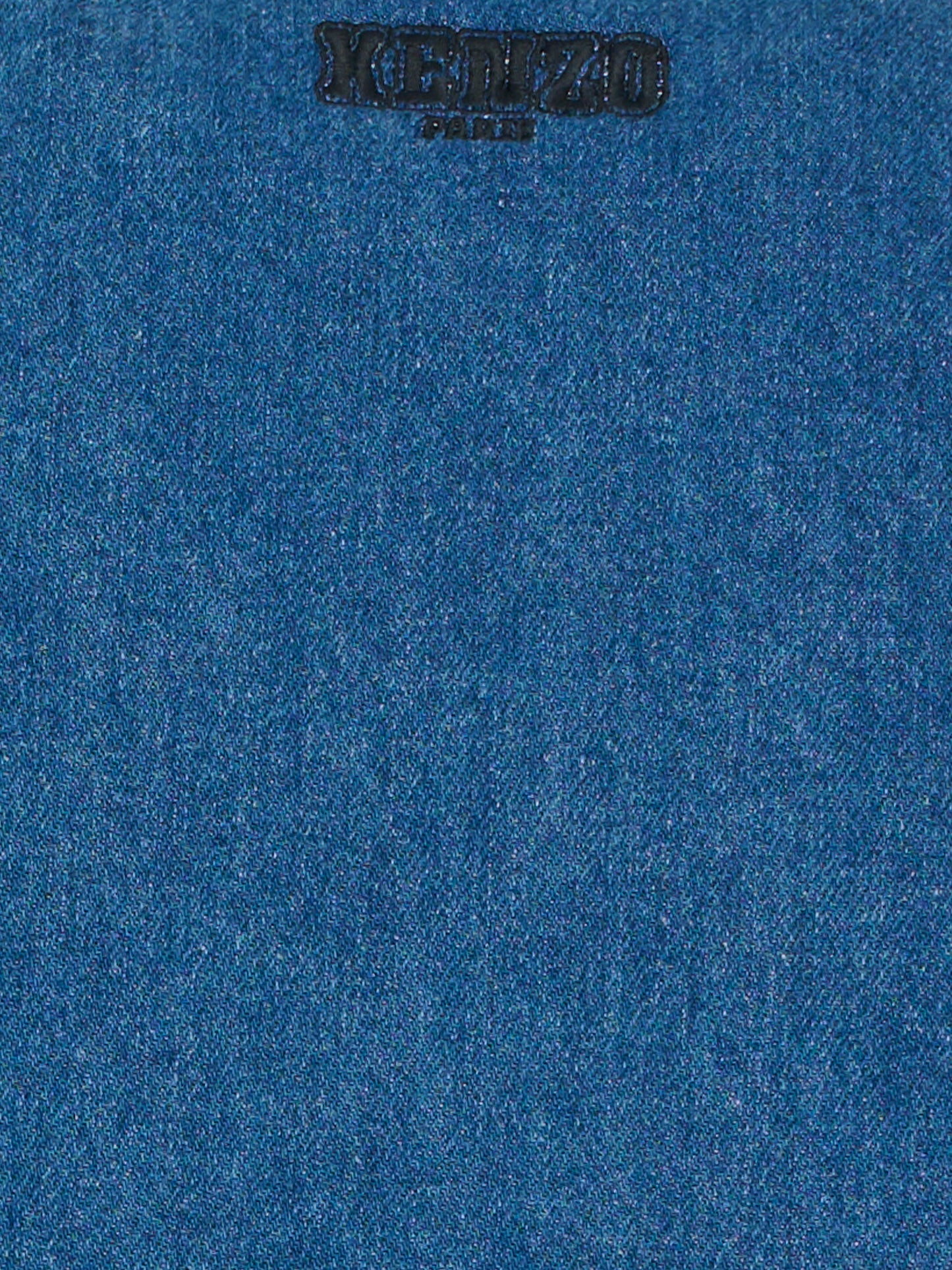 Camicia denim blu per bambina con tigre e logo,Kenzo Kids,K61398 Z27