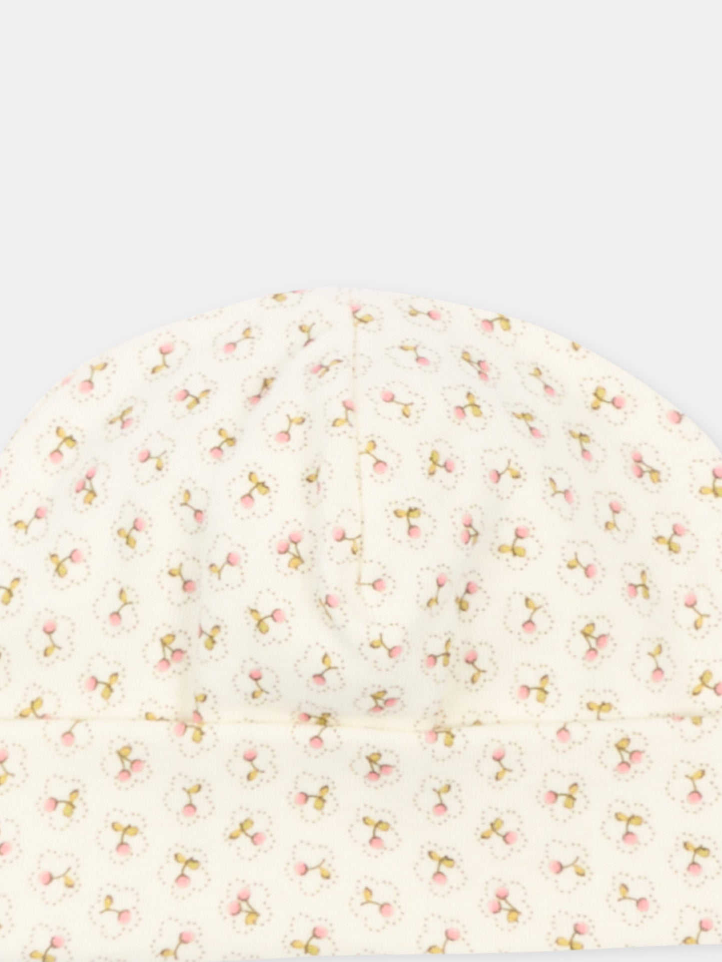 Cappellino avorio per neonata floreale,Bonpoint,W06NACK00002 624