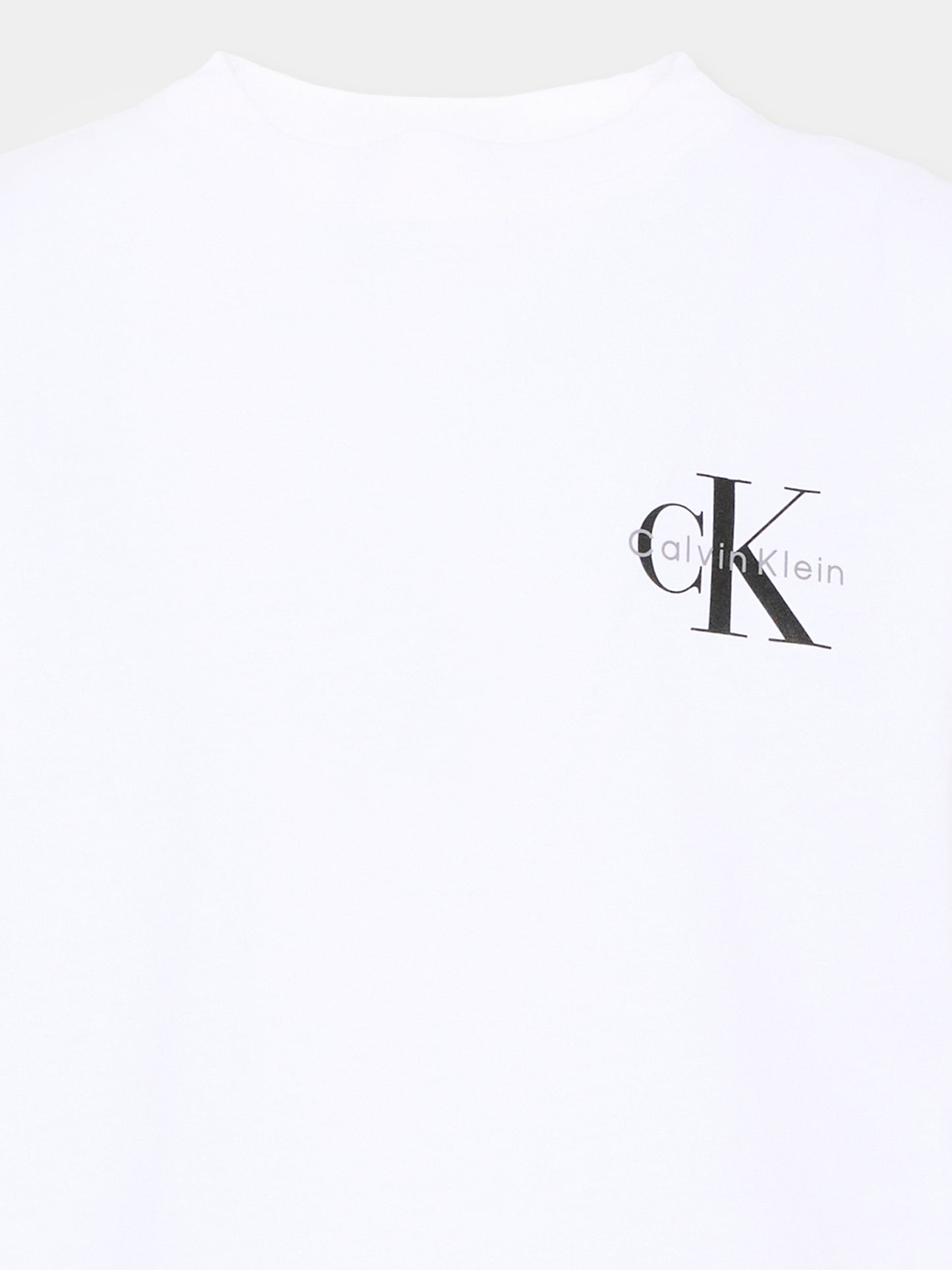 T-shirt bianca per bambini con logo,Calvin Klein Kids,LV1CKTJA17 YAF