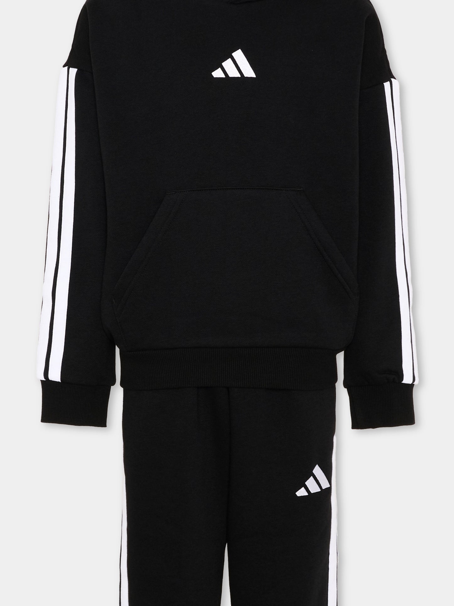 Completo sportivo lungo nero con logo per bambino,Adidas,KY5496