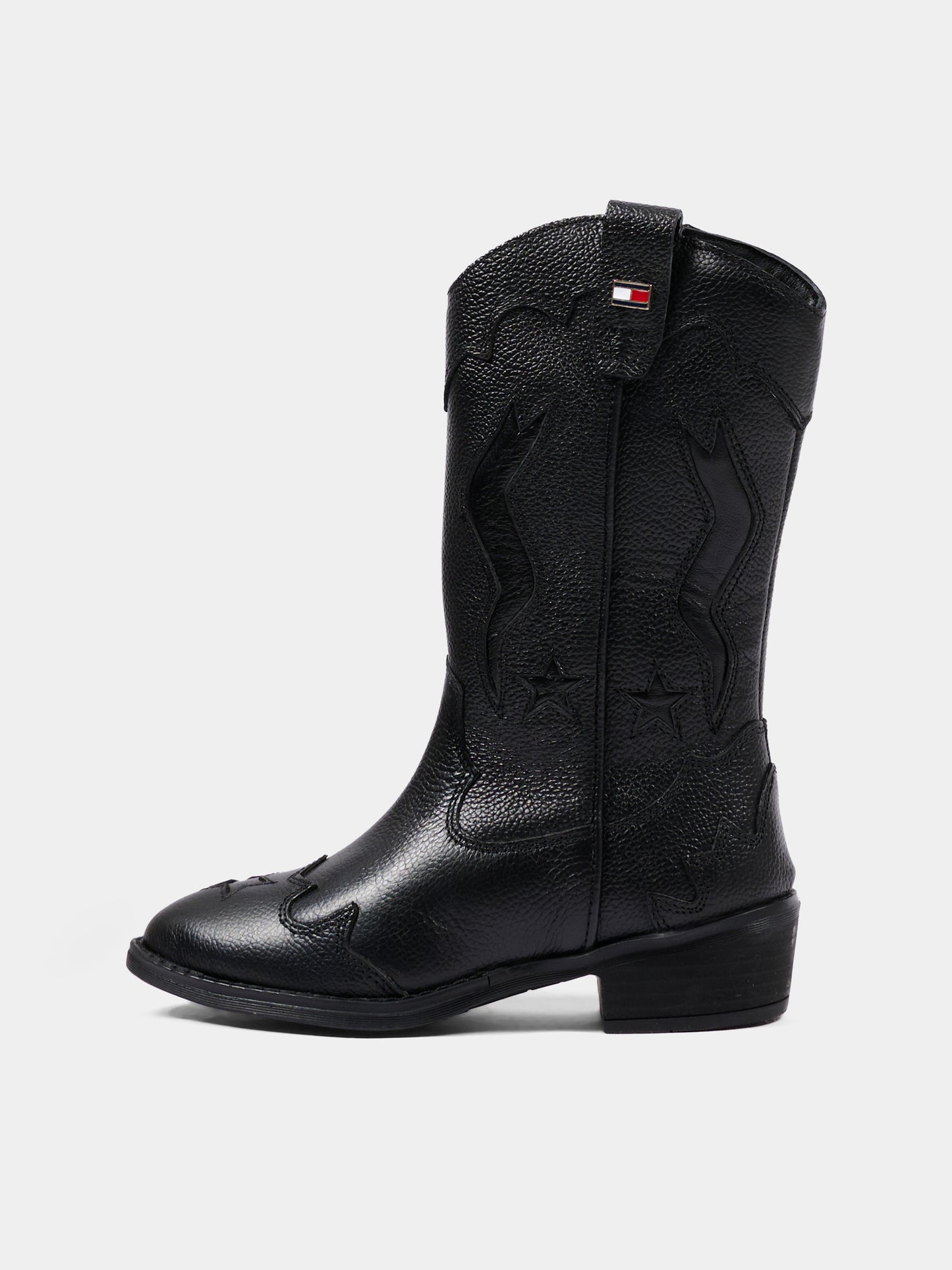 Stivali neri per bambina con stelle,Tommy Hilfiger Junior,T3A6 35193 0036999