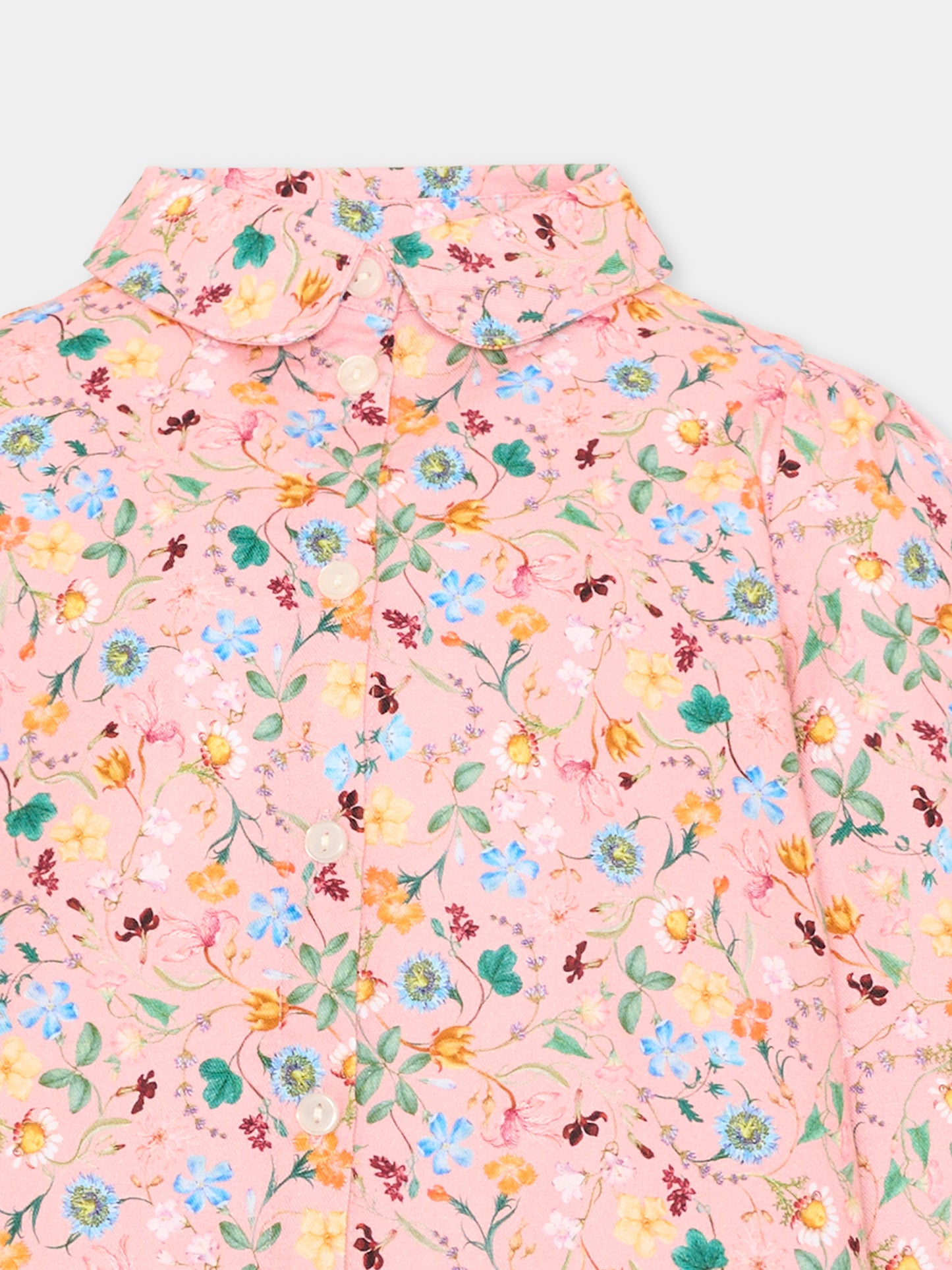 Camicia a manica lunga rosa Rine per bambina floreale,Molo,2W26C202 9795