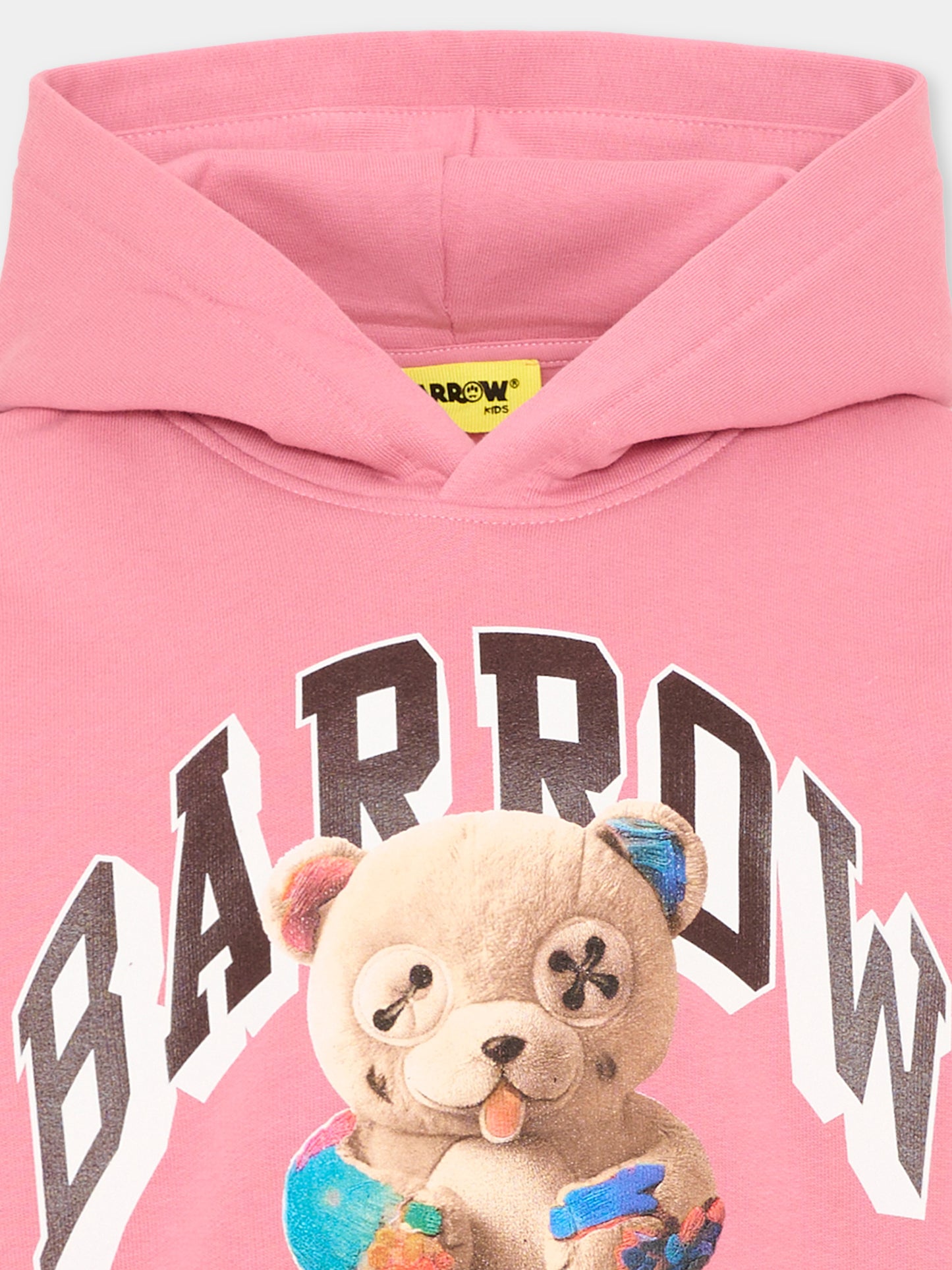 Felpa rosa per bambina con orsetto,Barrow,F6BKJUHS031 409