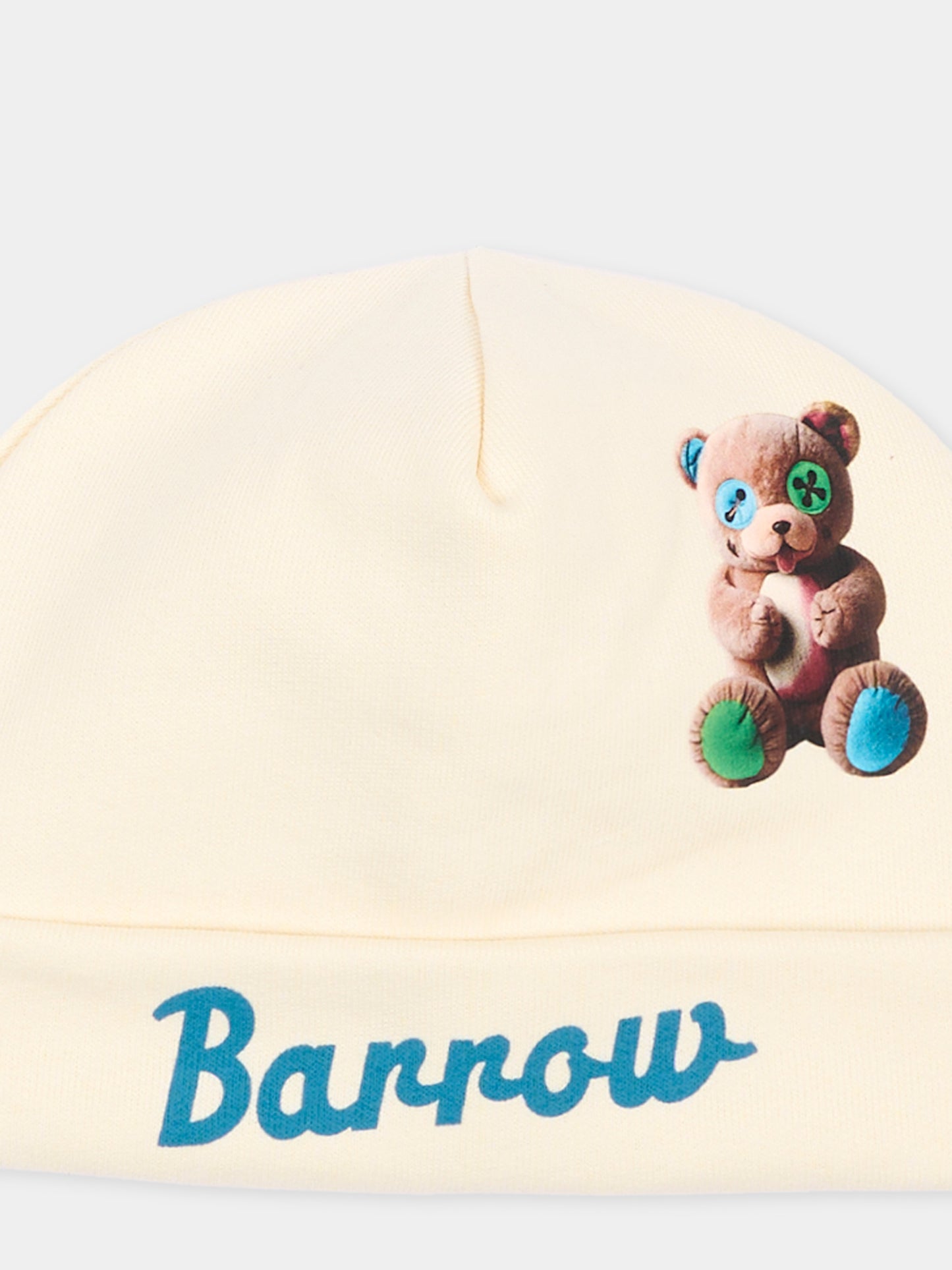Berretto avorio per neonati con logo,Barrow,F6BKUNHT212 013/059