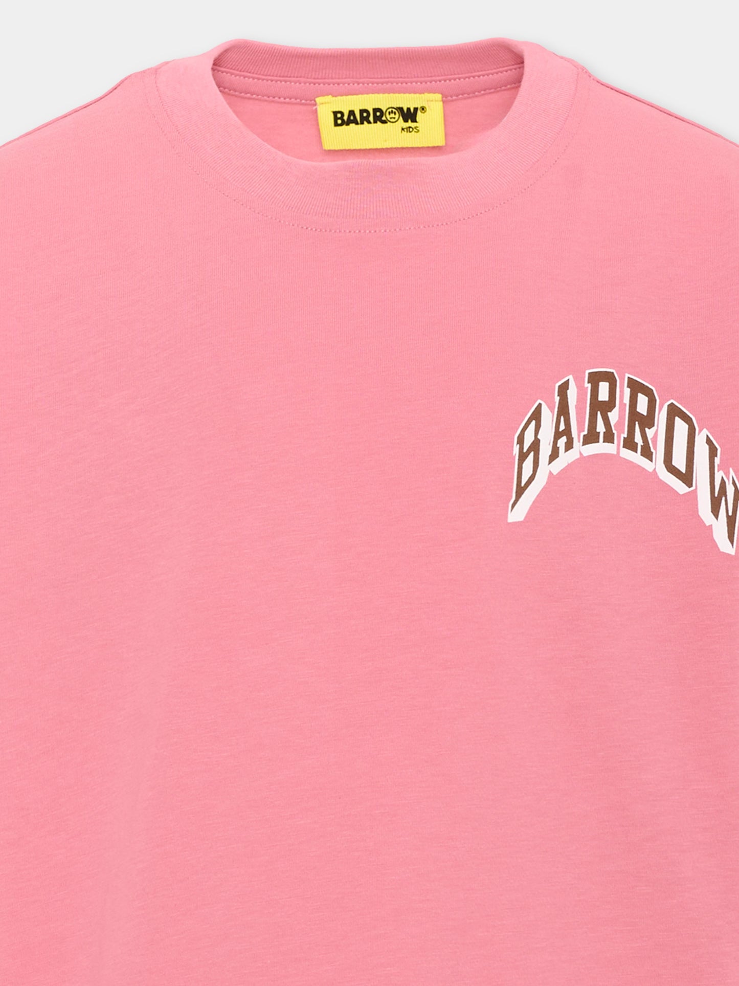 T-Shirt rosa per bambina con orsetto,Barrow,F6BKJUTH095 409