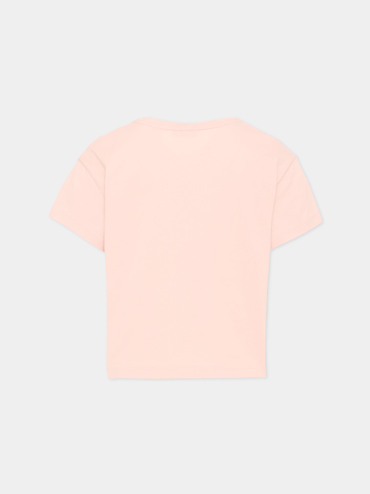 T-Shirt rosa per bambina con logo,Burberry Kids,8125854 C2989