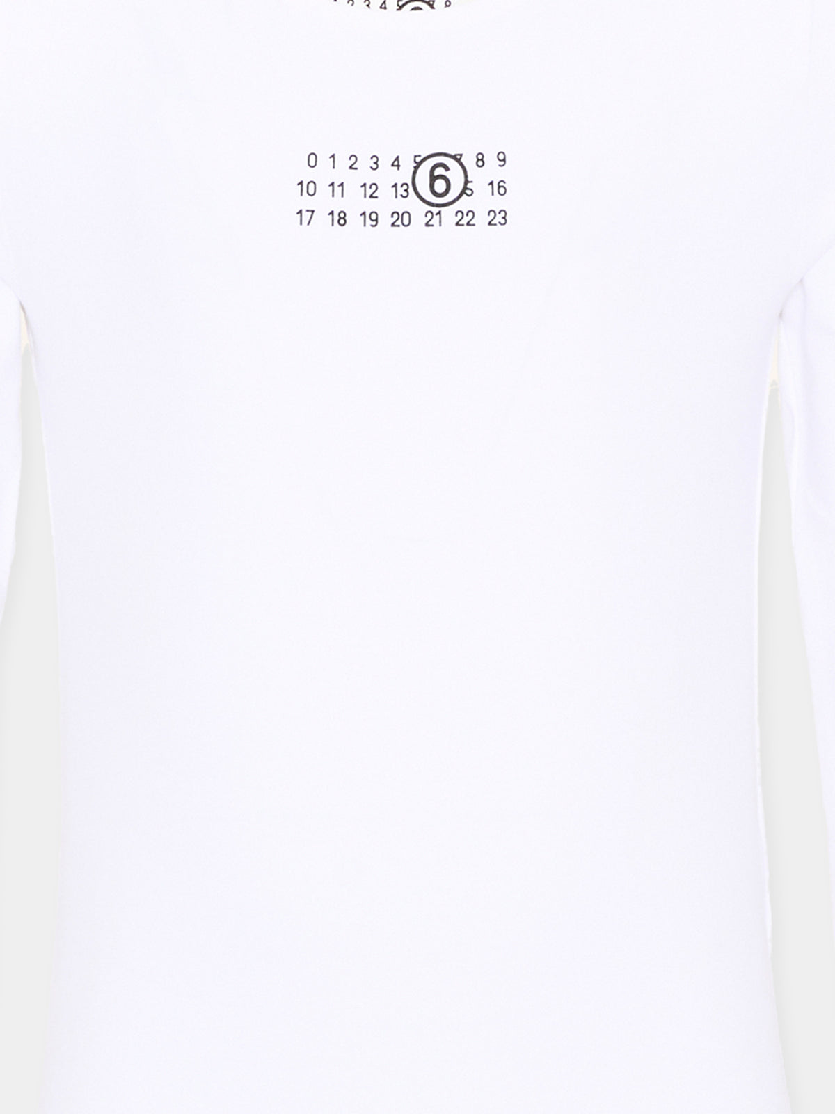 Body bianco per bambina con logo nero,Mm6 Maison Margiela,M60911 MM06L M6100