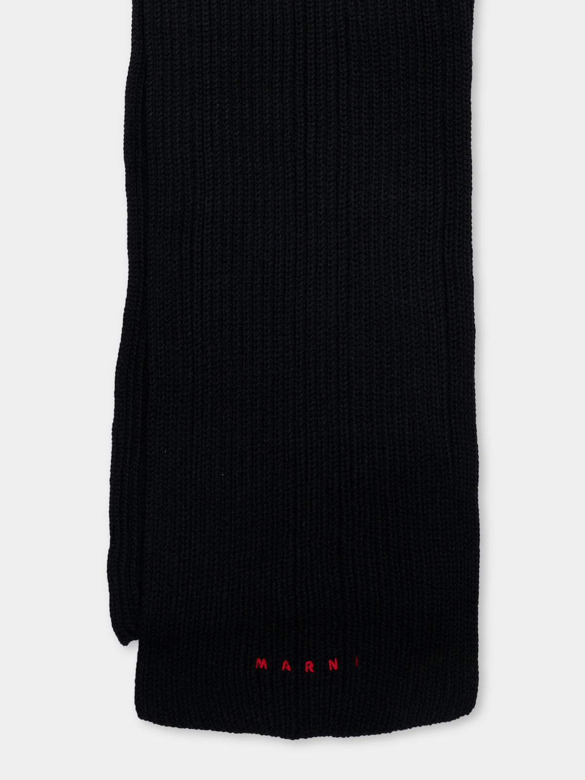 Sciarpa nera per bambini con logo,Marni Kids,M02037 M00YZ 0M900