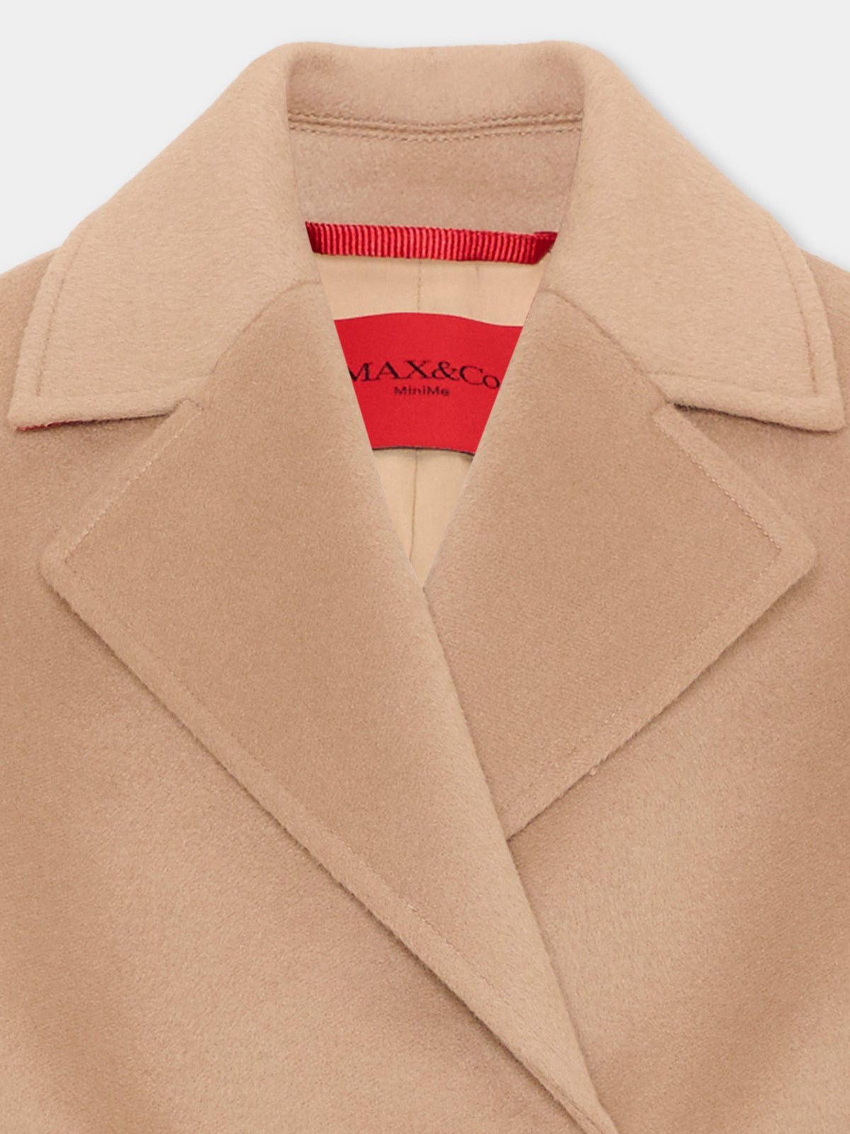 Cappotto beige per bambina doppiopetto,Max&co,MX0229 MX052 MX702
