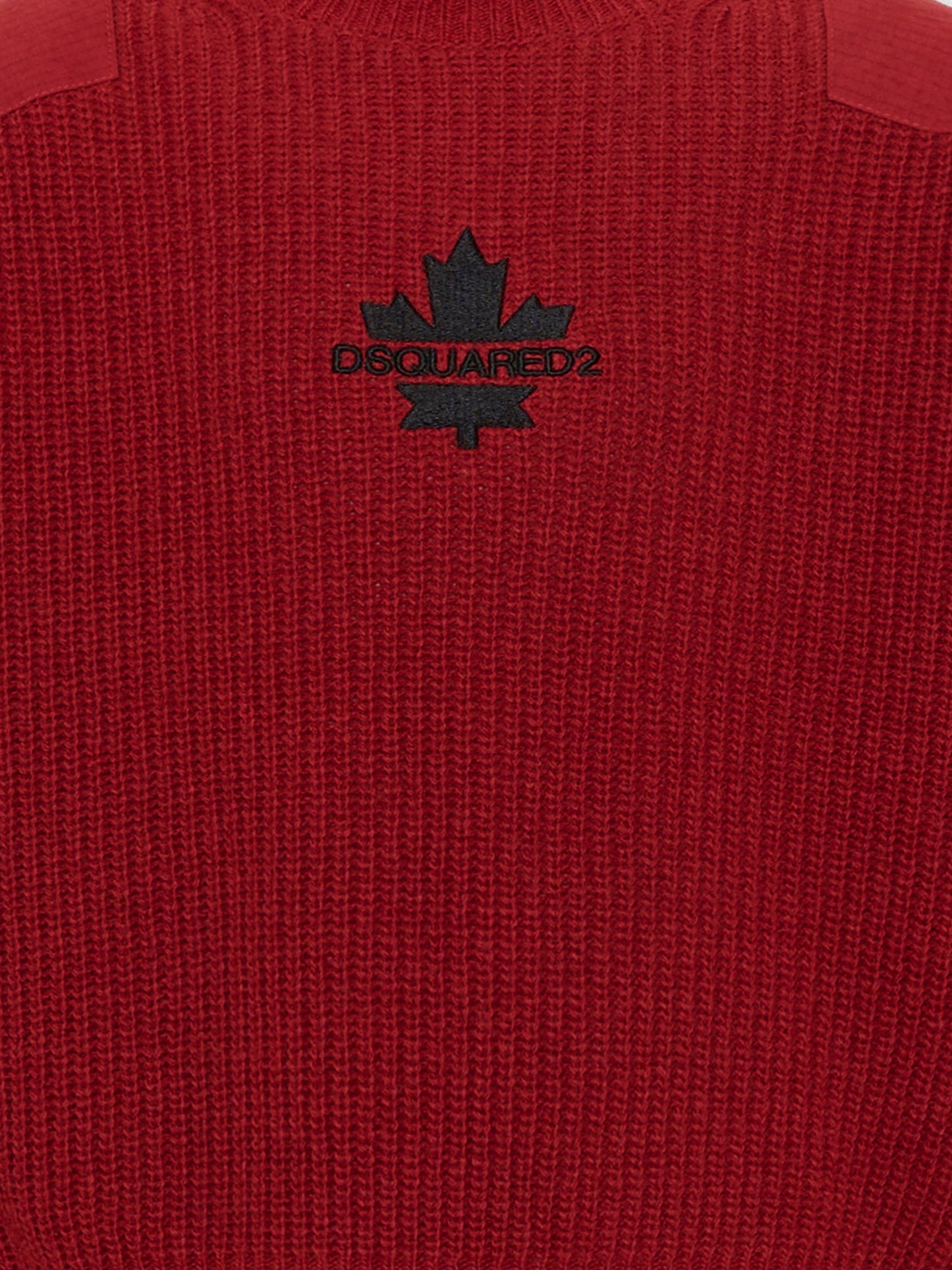 Maglione bordeaux per bambino con logo,Dsquared2,DQ3437 D0AJD DQ452