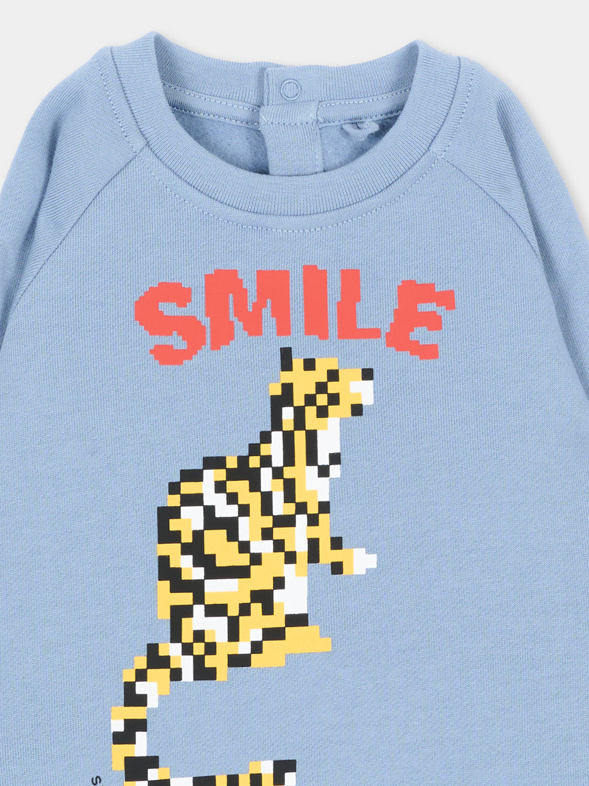 Felpa azzurra per neonato con tigre,Stella Mccartney Kids,TZ4360 Z3059 643