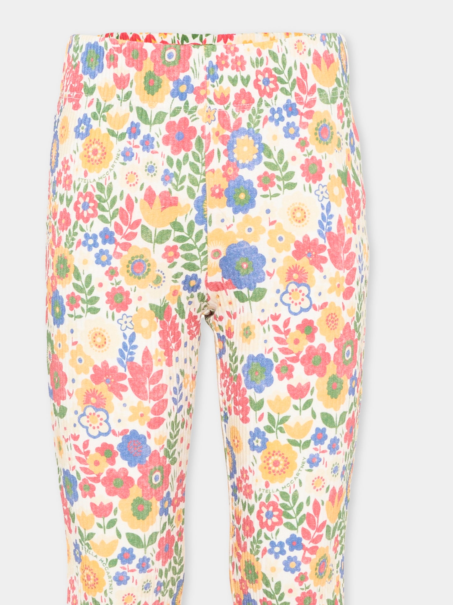 Leggings multicolor per bambina floreali,Stella Mccartney Kids,TZ6A30 Z3879 999MC