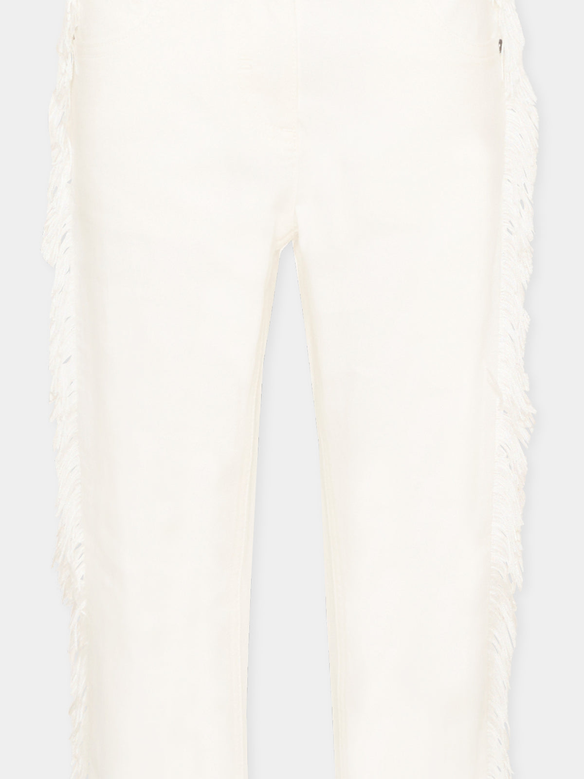 Jeans bianco per bambina con frange,Stella Mccartney Kids,TZ6A50 Z0156 101