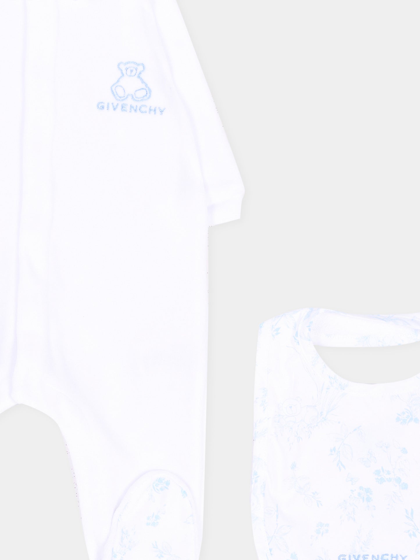 Set Tutine bianco per neonato floreale,Givenchy Kids,H31535 10P