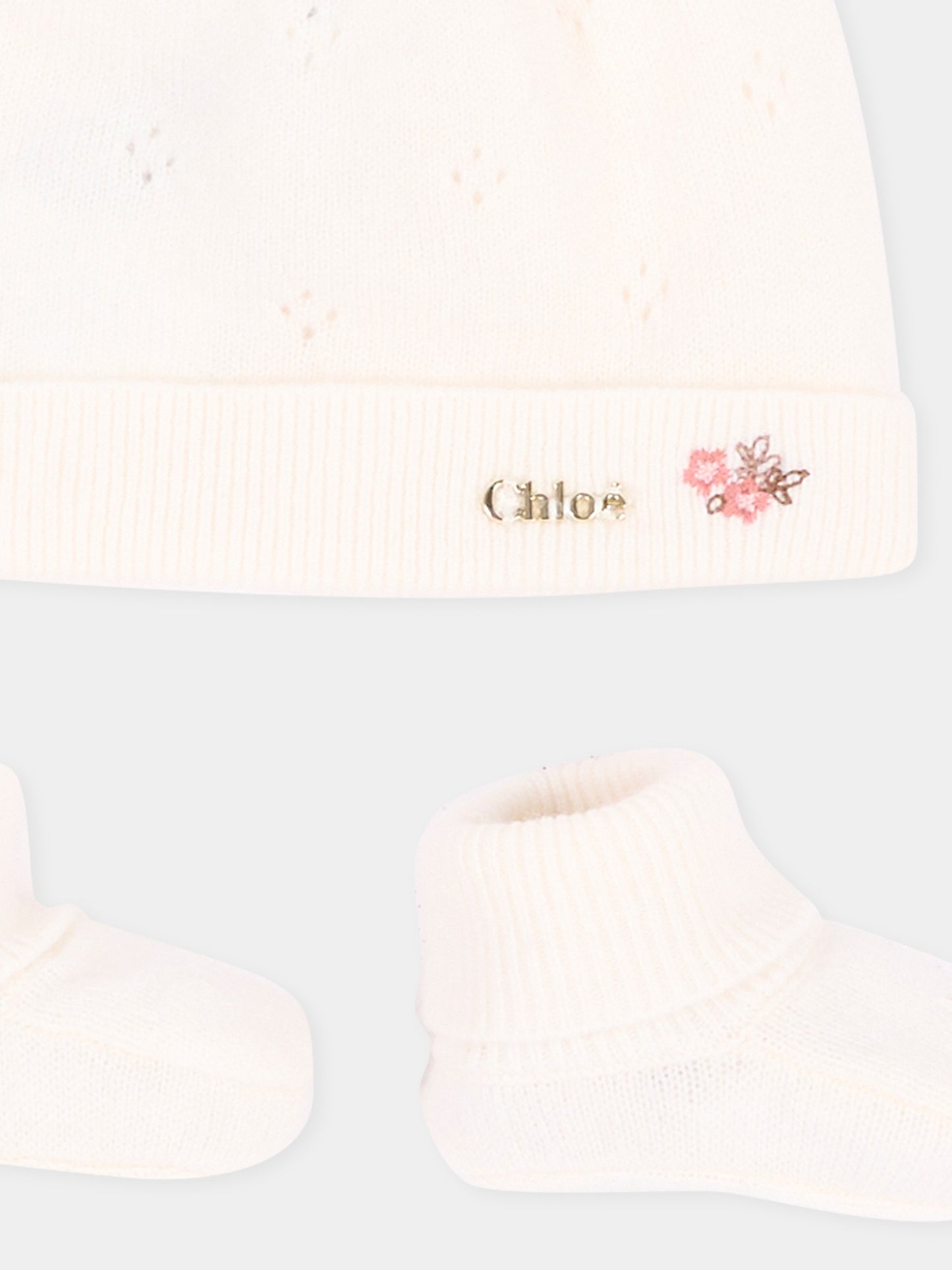 Set Accessori avorio per neonata,Chloé Kids,C21382 148