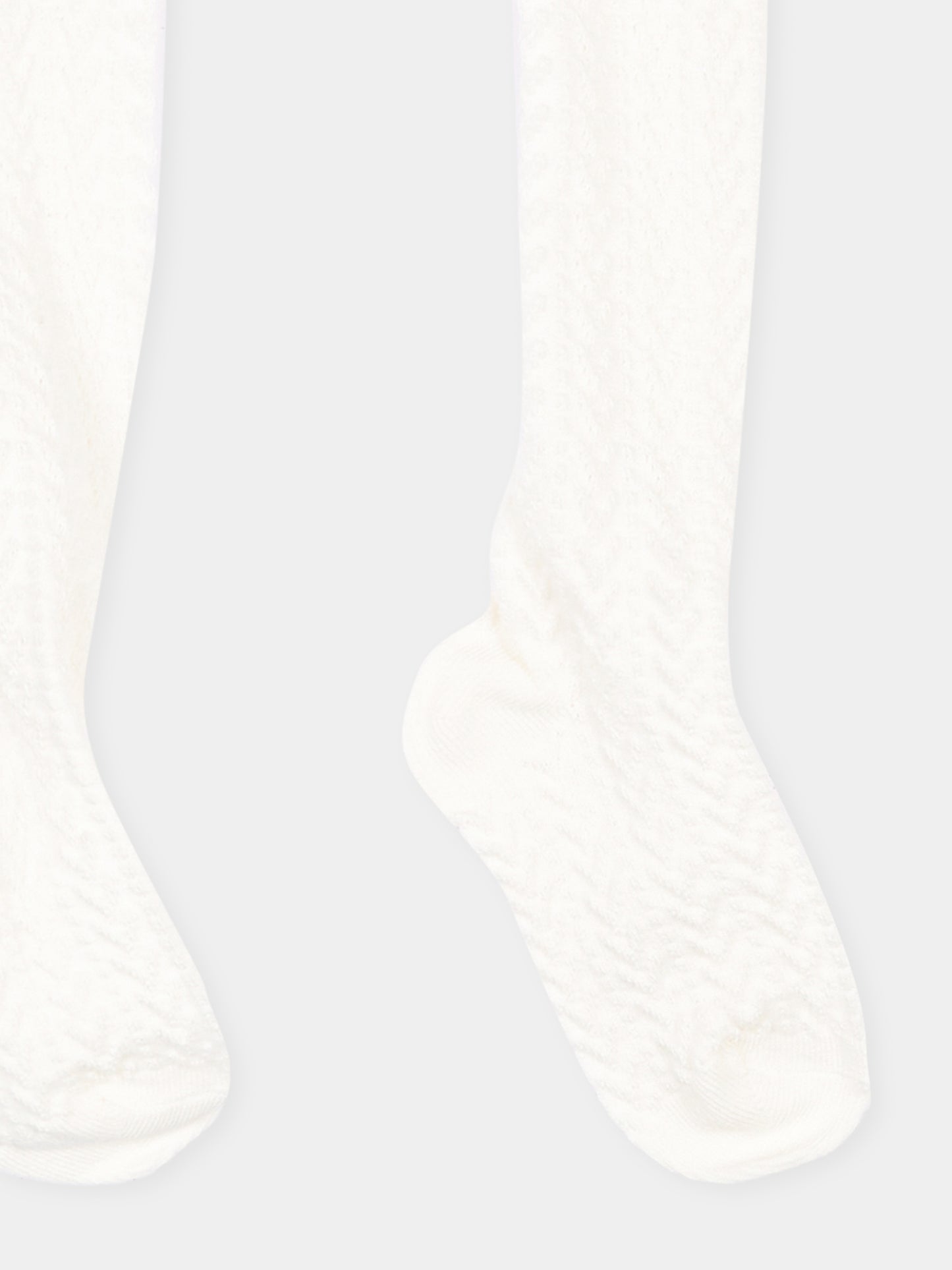 Collant avorio per neonata a trecce con logo,Chloé Kids,C21401 148