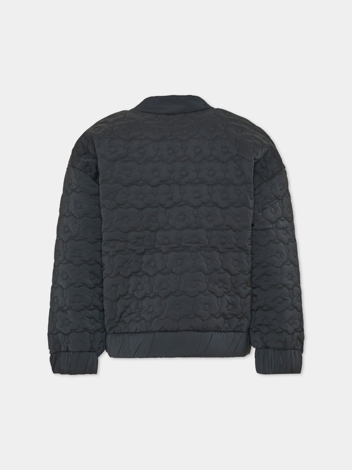 Bomber nero per bambina con logo,Kenzo Kids,K62001 09B