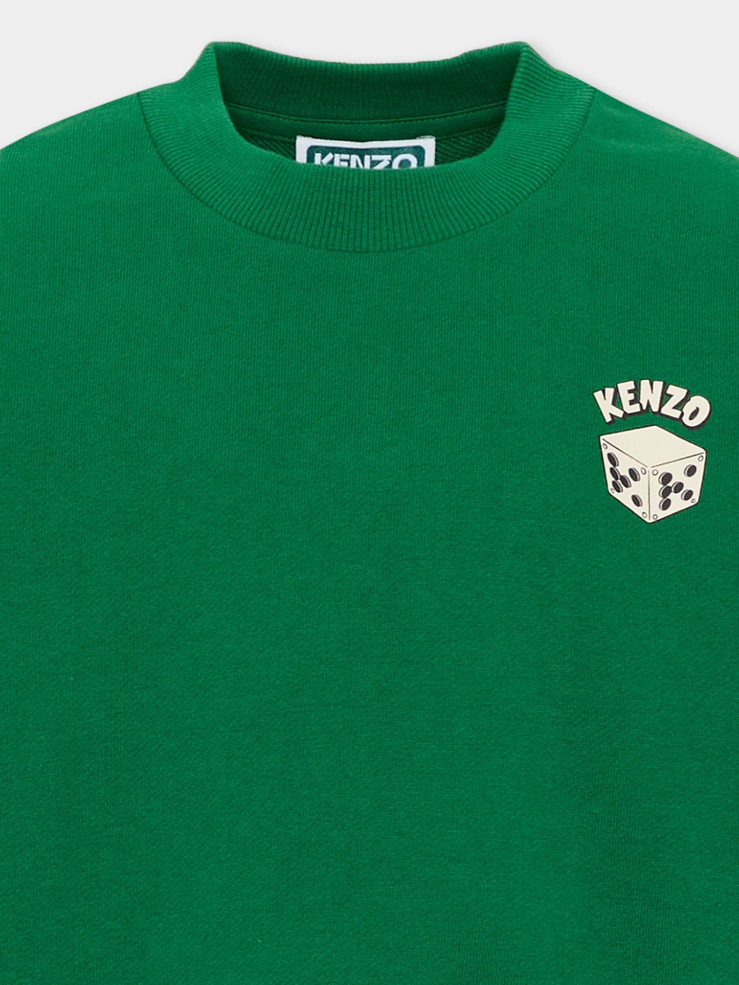 Felpa verde per bambino con elefante,Kenzo Kids,K62163 651