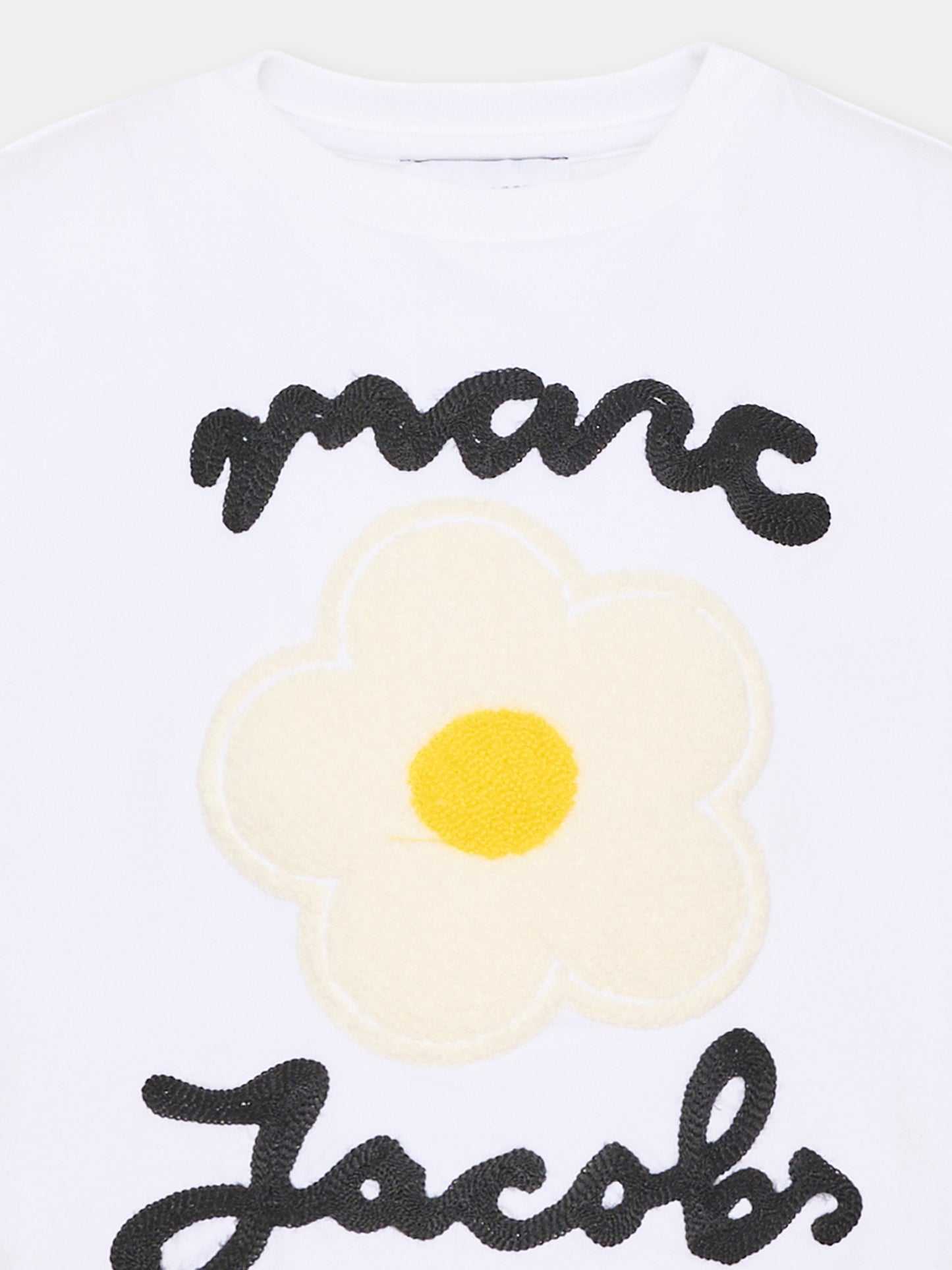 T-shirt a manica corta bianca per bambina con stampa,Marc Jacobs,W61000 10P