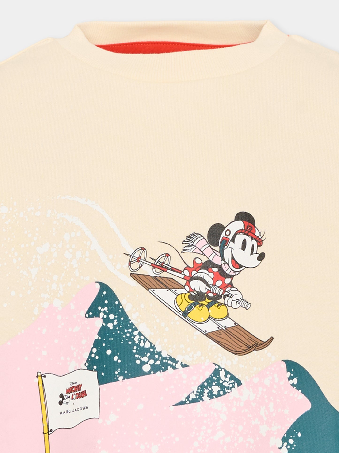 Felpa girocollo avorio per bambina con stampa,Marc Jacobs,W61021 148