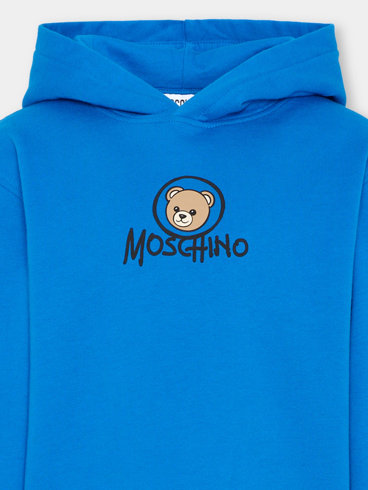 Completo sportivo azzurro per bambino con Teddy Bear,Moschino Kids,HUK04R LCA83 40157