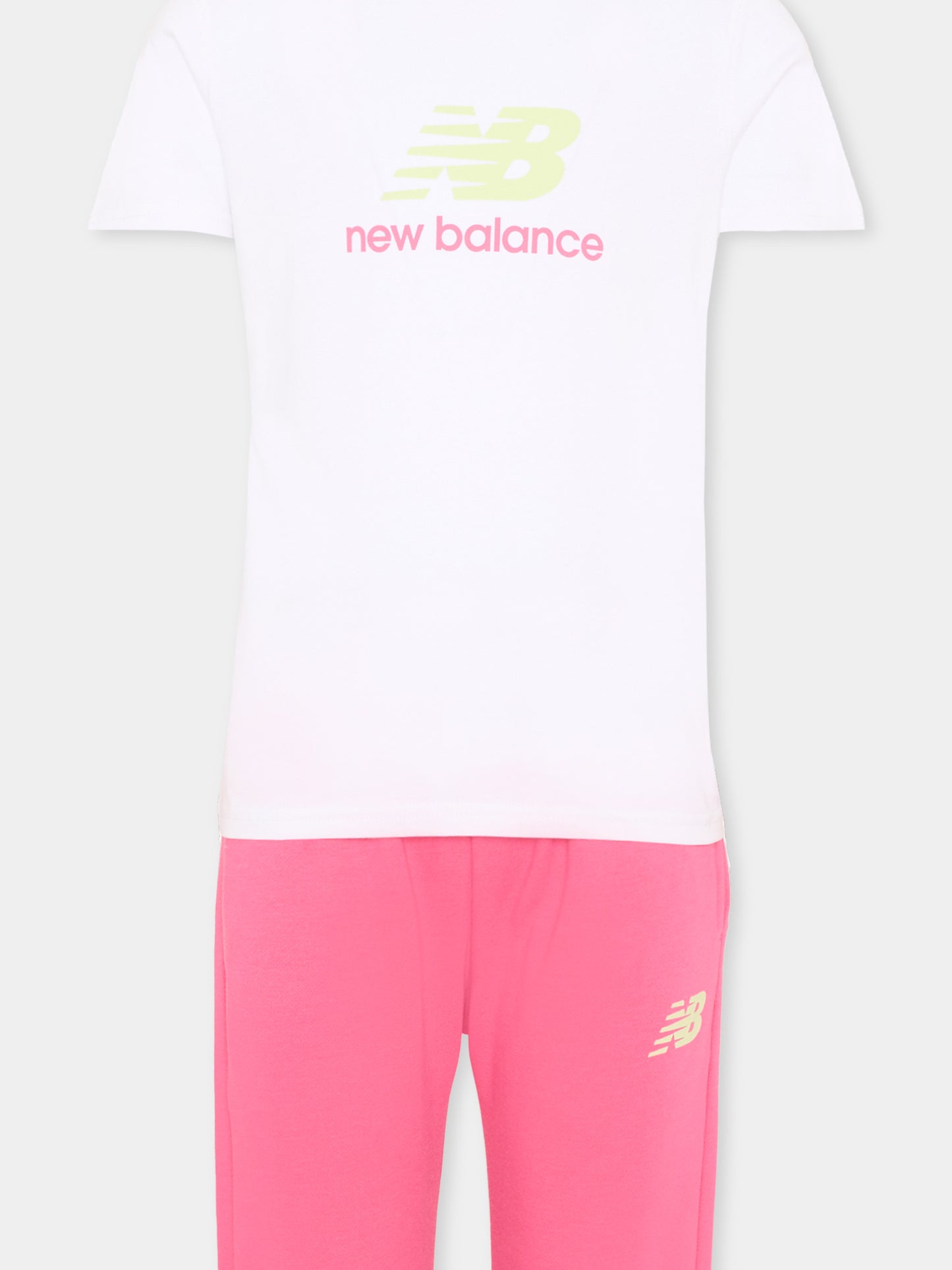 Completo sportivo rosa per bambina logo,New Balance,LAKG0249I BWE