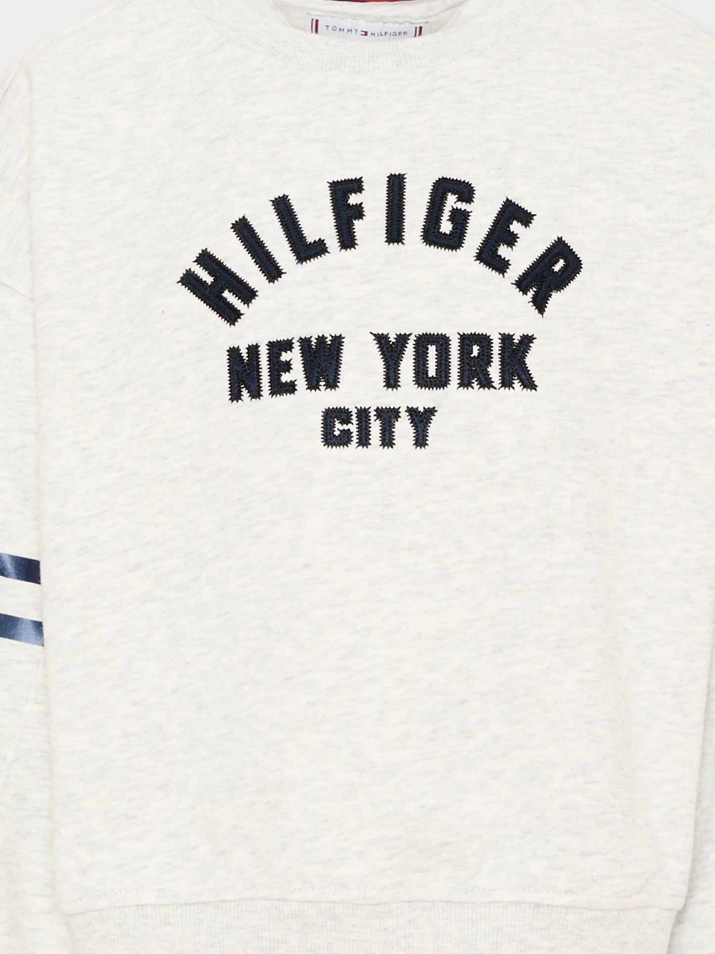 Felpa grigia per bambini con logo,Tommy Hilfiger Junior,KG0KG08746 P09
