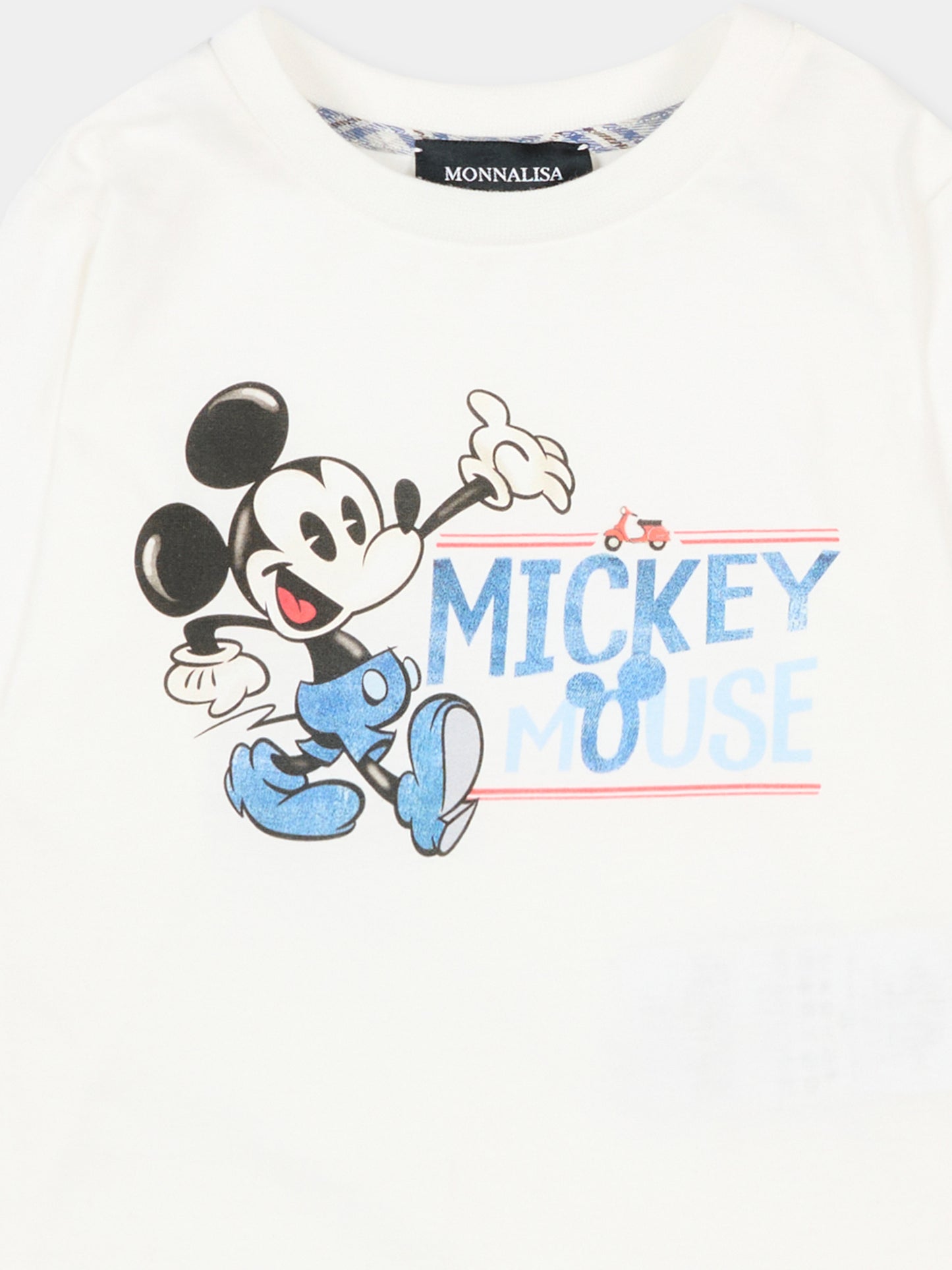 T-Shirt bianca per neonato con Mickey Mouse,Monnalisa,28F609 6203 0001