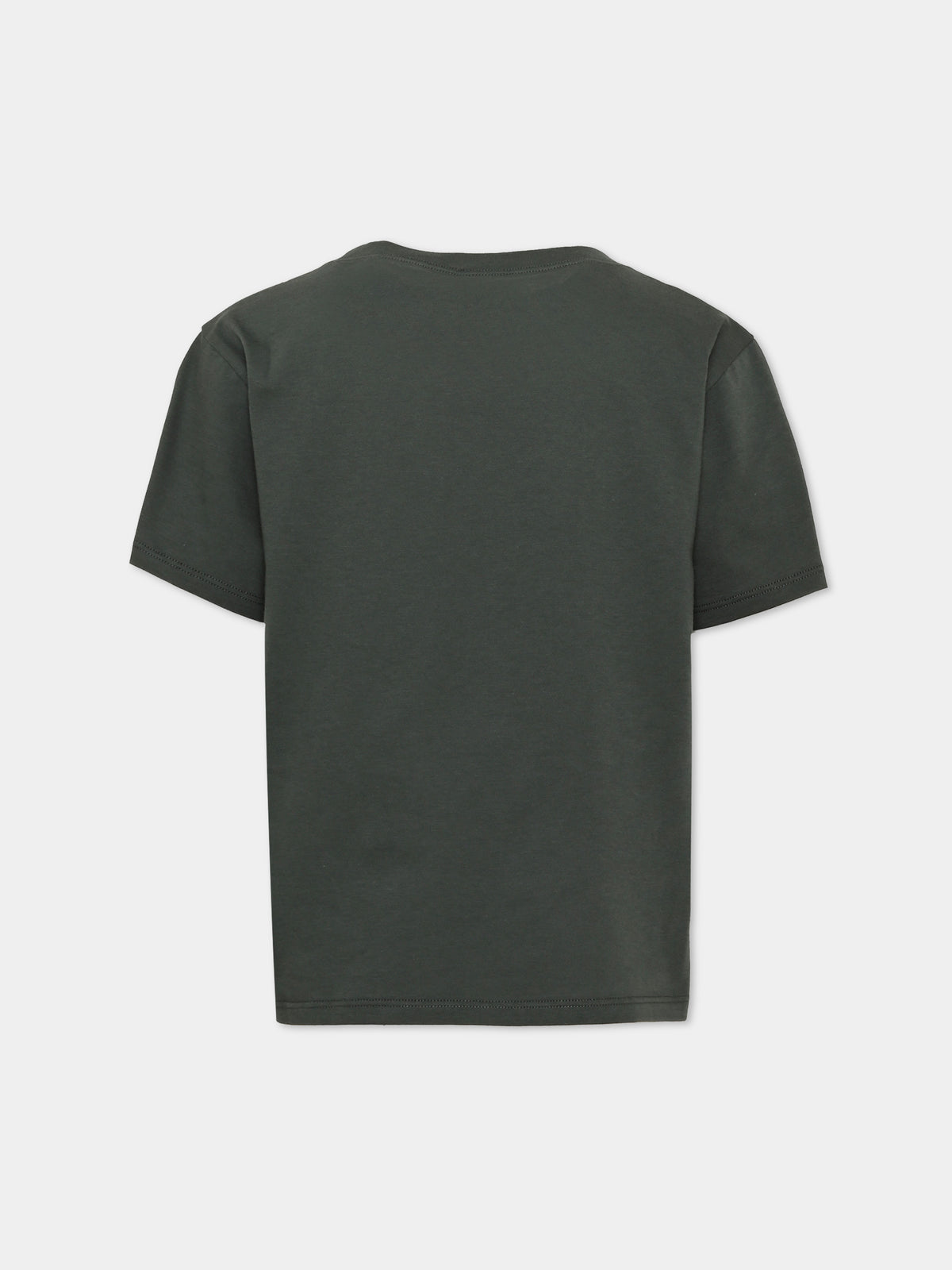 T-shirt a manica corta verde per bambino con logo,Gucci Kids,575114 XJHW7 3010