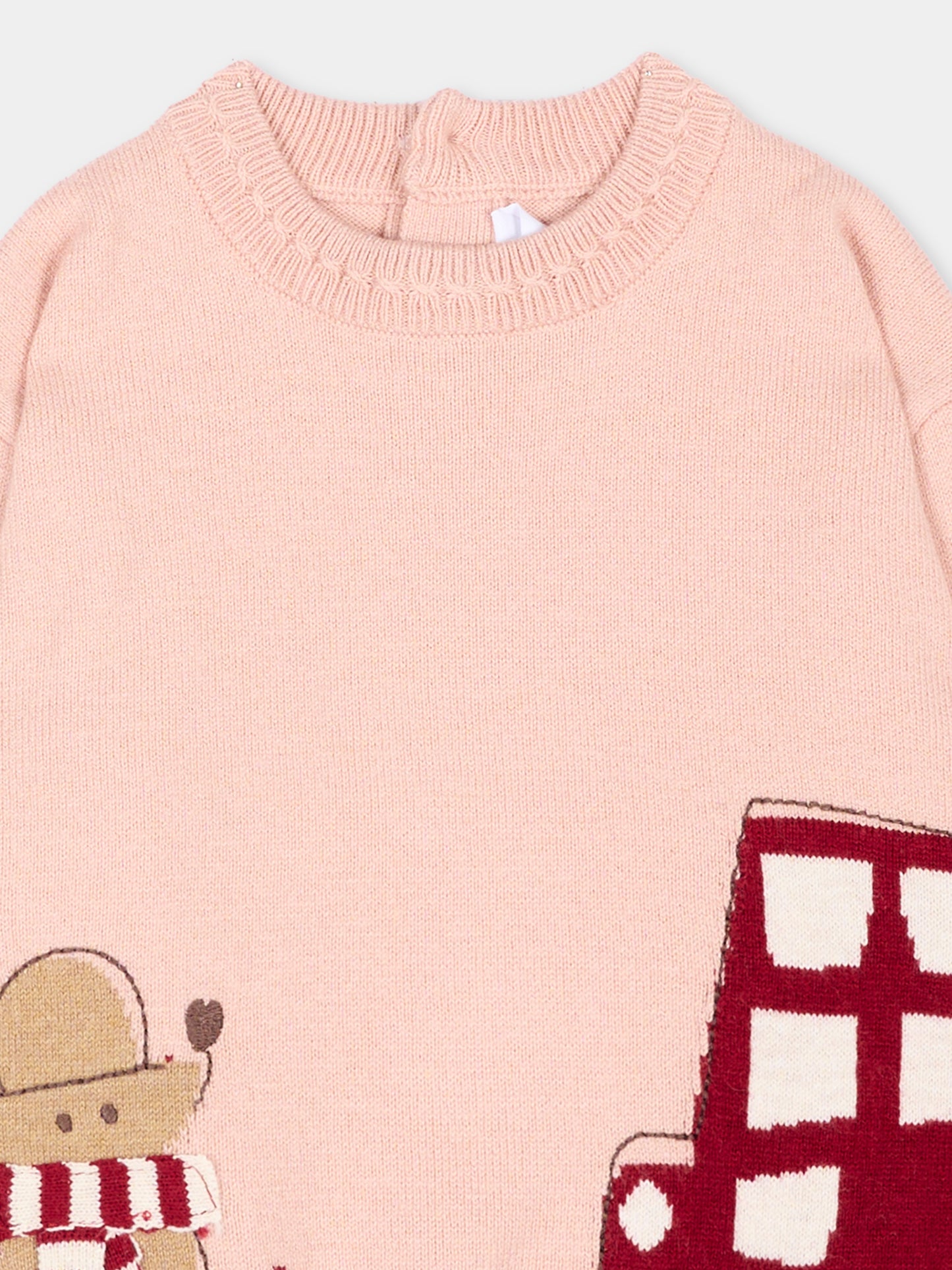 Maglione rosa per neonata con topolino,Mayoral,2385 057