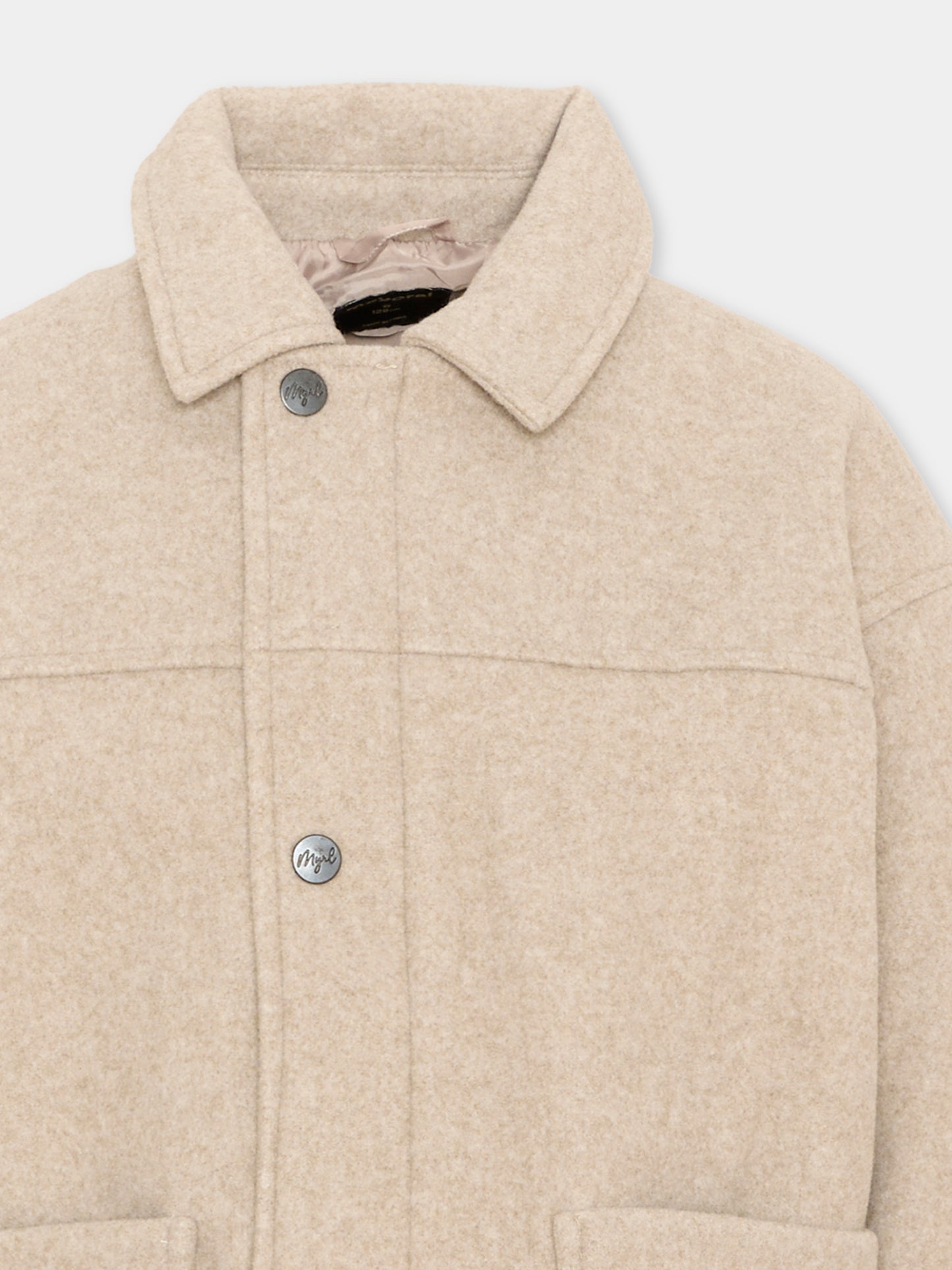 Cappotto beige per bambino melange,Mayoral,4467 040