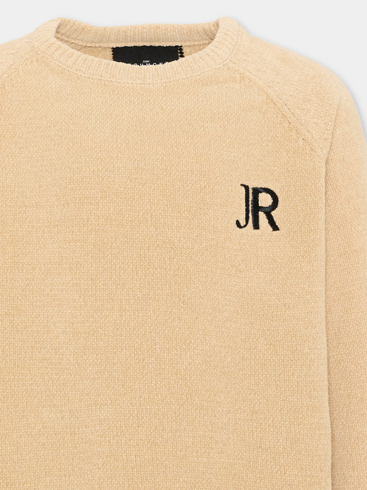 Maglione beige per bambino con logo,Richmond,RBA26046MA KHAKI_PALE KHAKI PALE