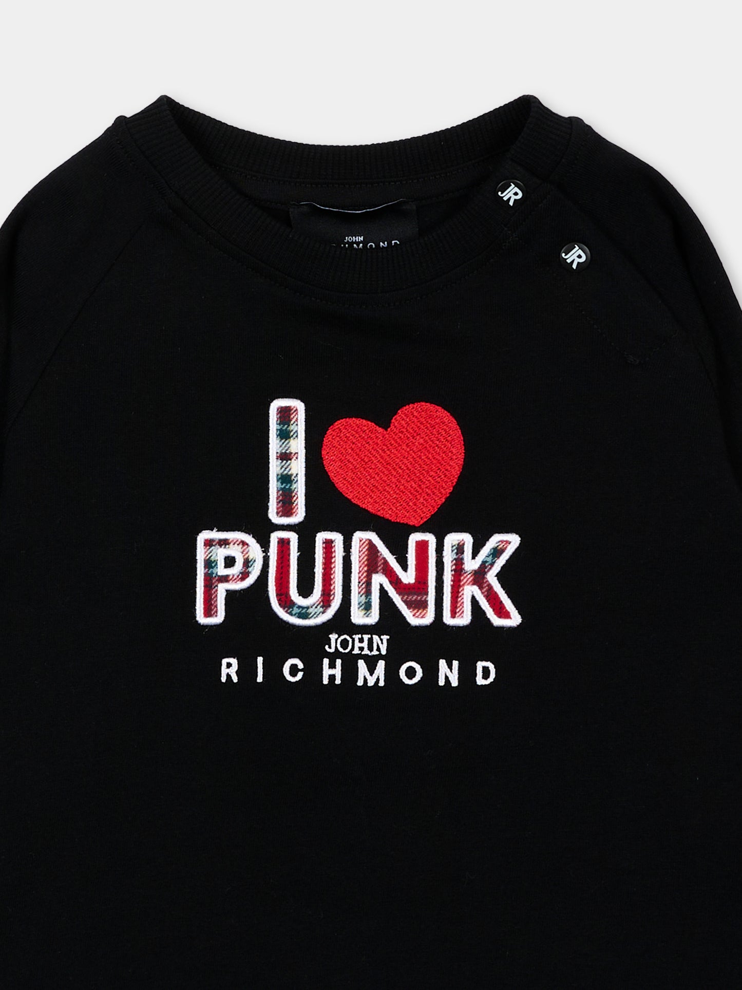 T-shirt nera per neonata con logo,Richmond,RIA26085TS BLACK BLACK