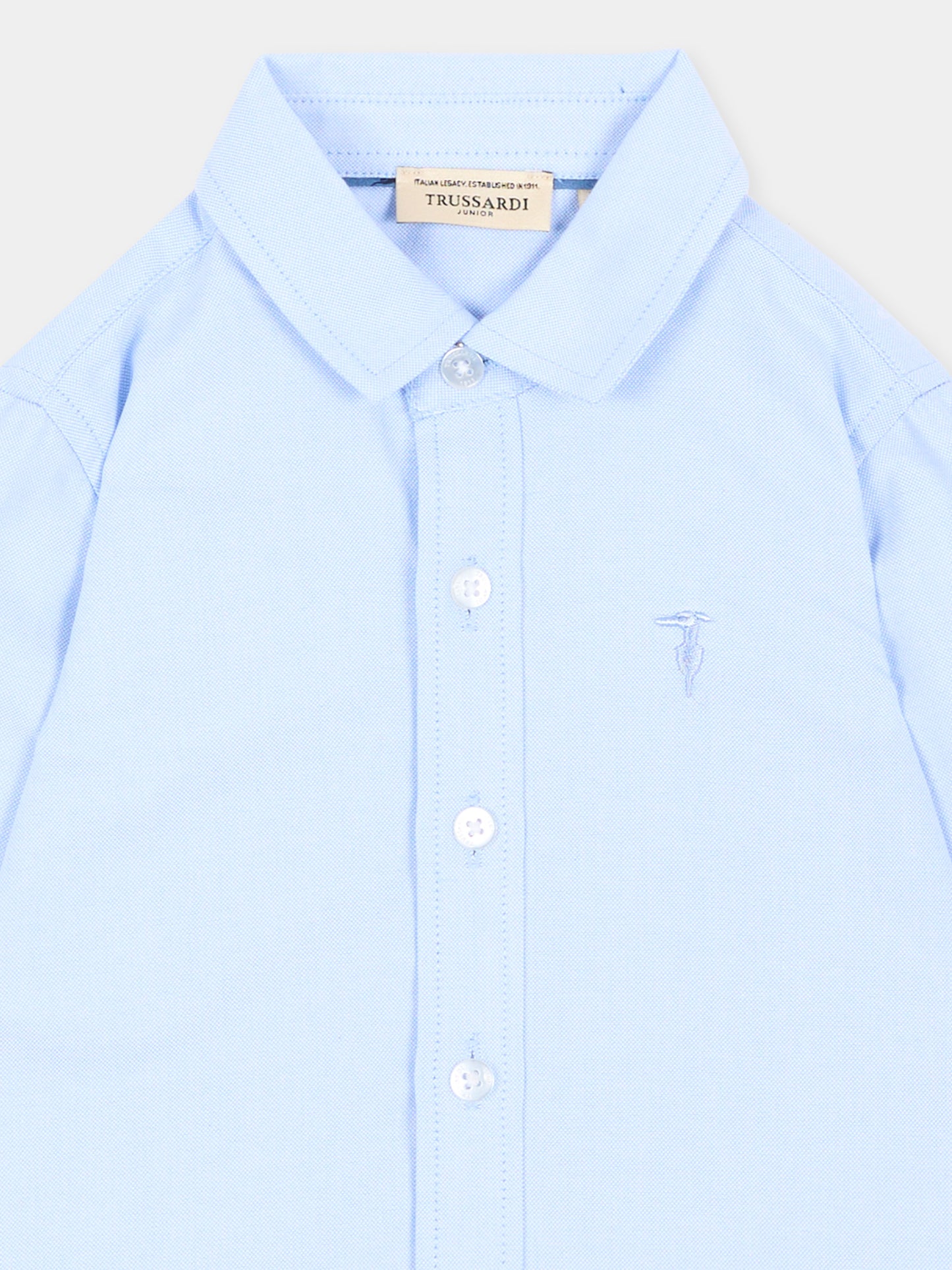 Camicia azzurra per neonato,Trussardi Junior,TIA26046CA SKY SKY
