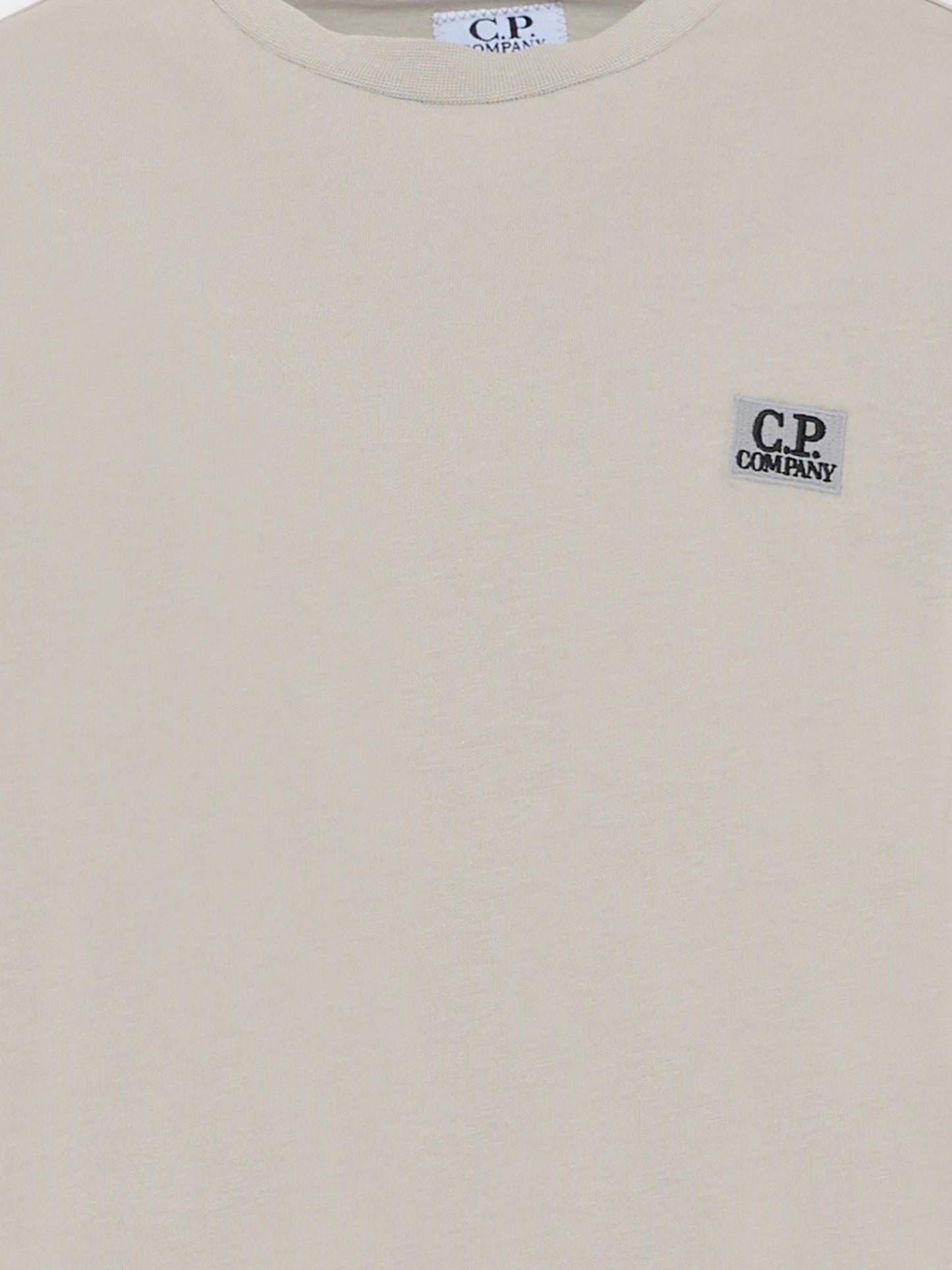 T-Shirt grigia per bambino con logo,C. P. Company,CQO000 LAA17 60379