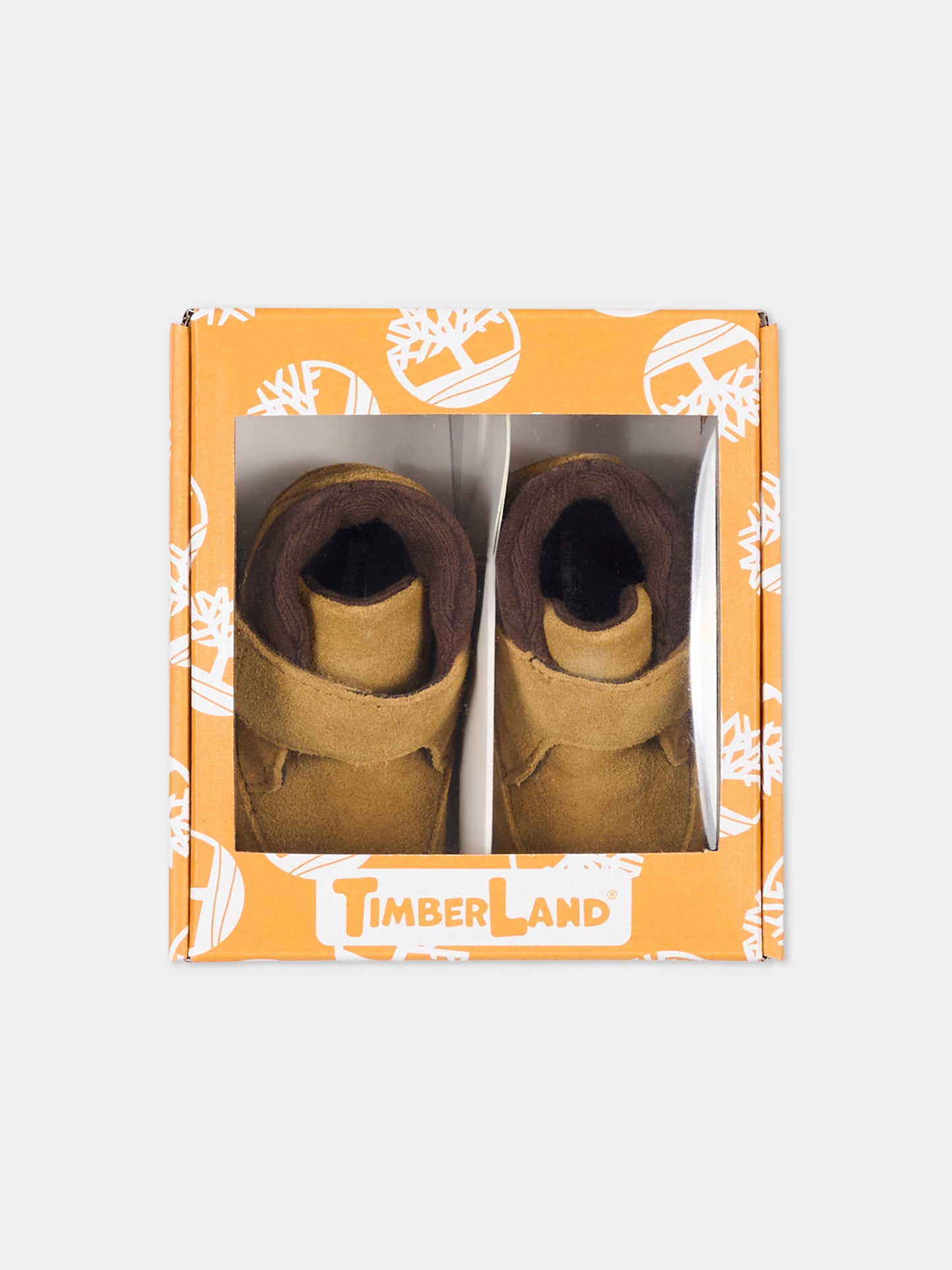 Sneakers alte beige per neonato con logo,Timberland,TB0A6H8GEZ01