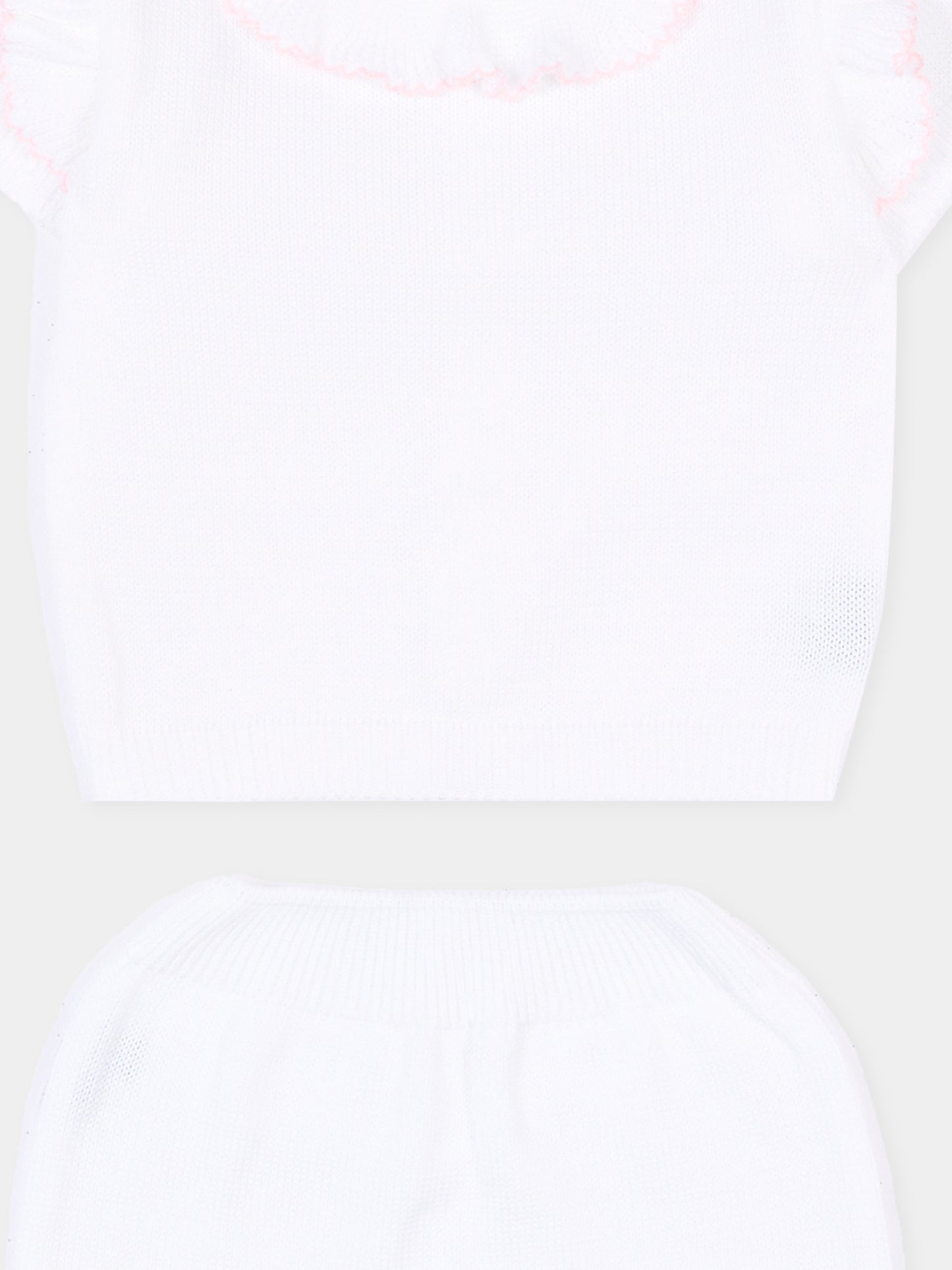 Completo nascita bianco per neonata,Little Bear,3104 BCO/ROSA M